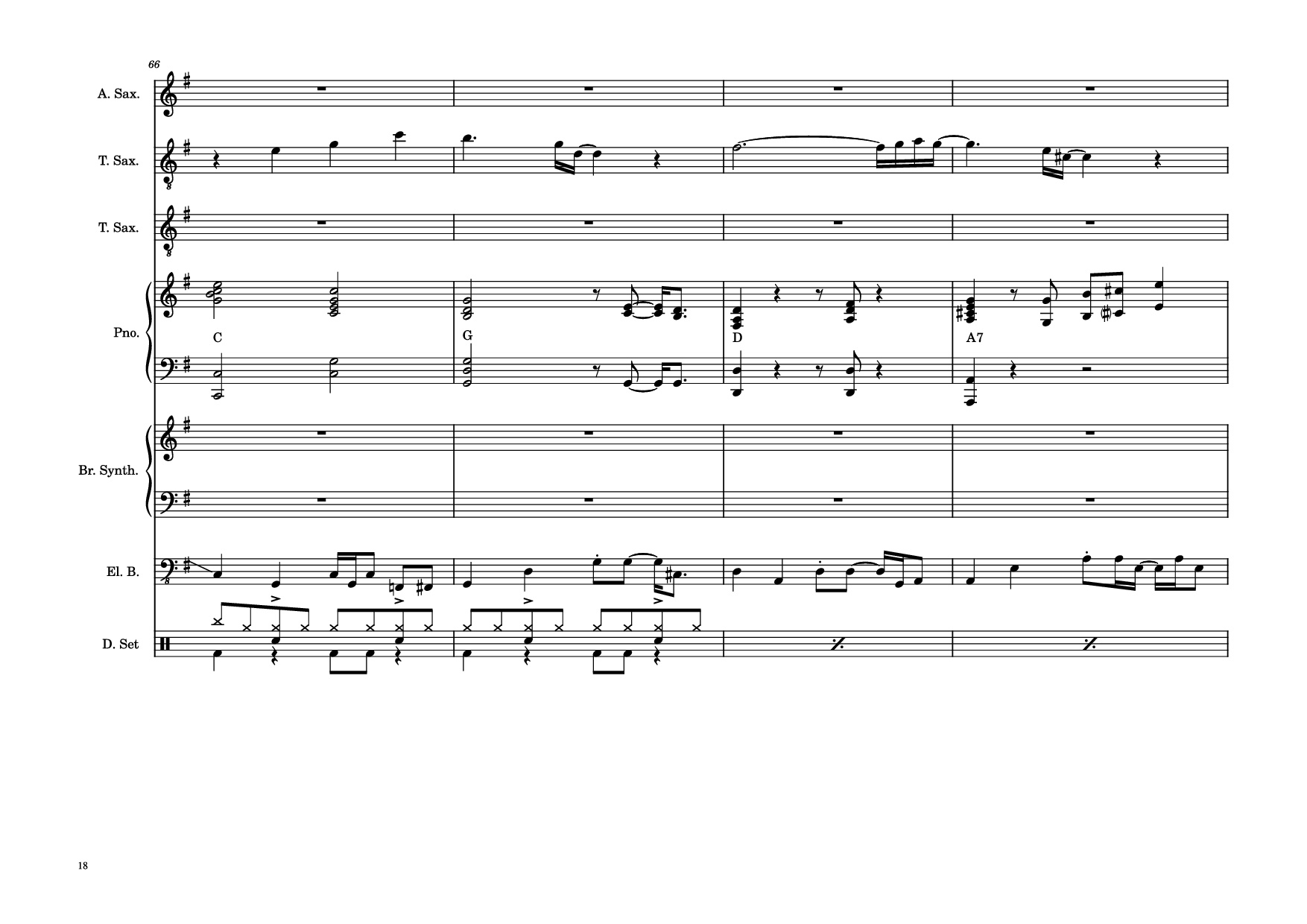 Page 18 of Sheet music PDF Piano Guitar Tab 176th Street Piano - Transcribed by