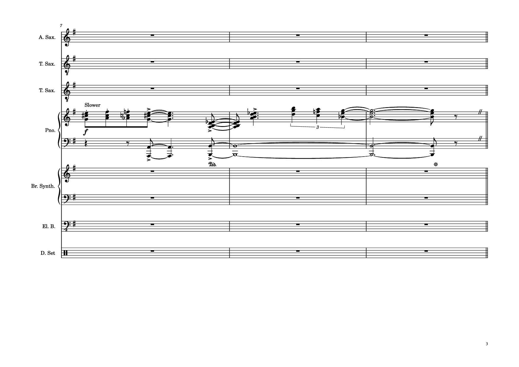 Page 3 of Sheet music PDF Piano Guitar Tab 176th Street Piano - Transcribed by