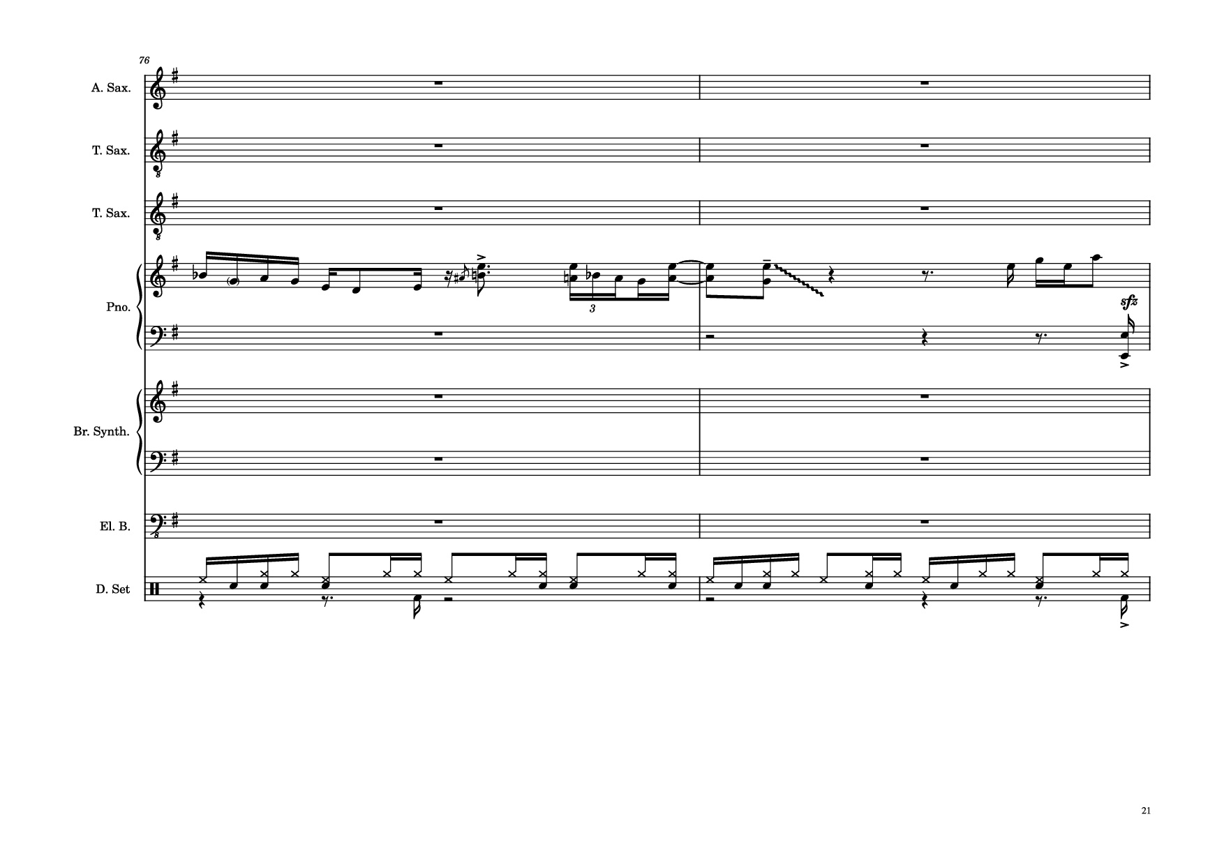 Page 21 of Sheet music PDF Piano Guitar Tab 176th Street Piano - Transcribed by