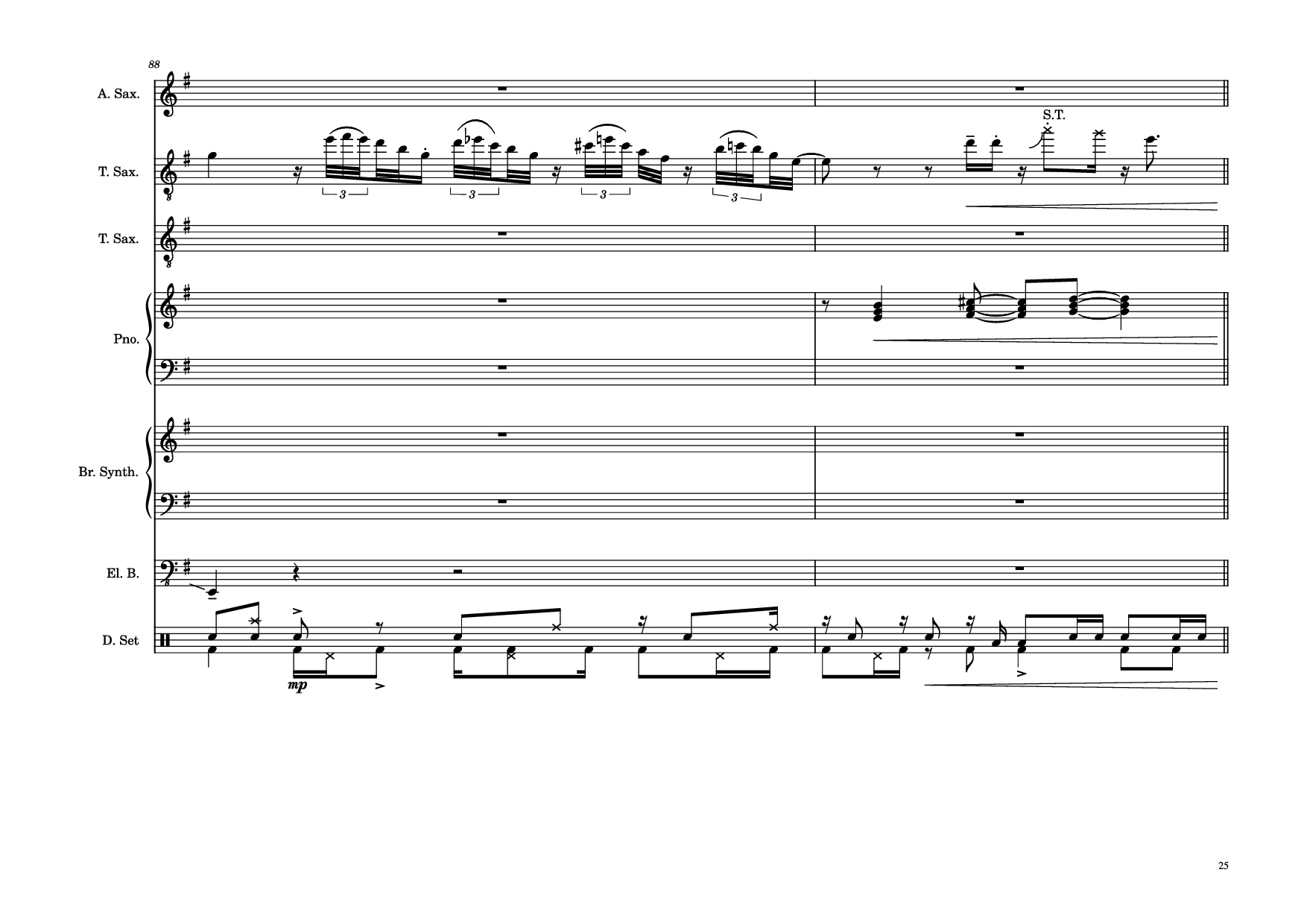 Page 25 of Sheet music PDF Piano Guitar Tab 176th Street Piano - Transcribed by