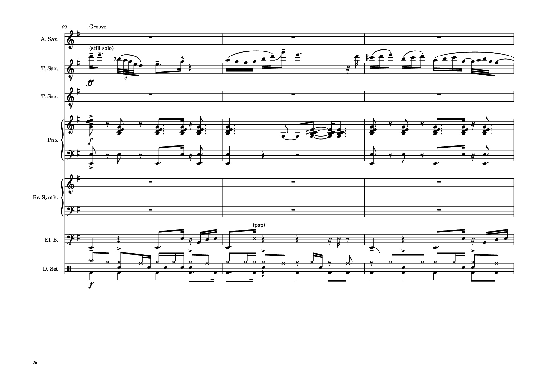 Page 26 of Sheet music PDF Piano Guitar Tab 176th Street Piano - Transcribed by