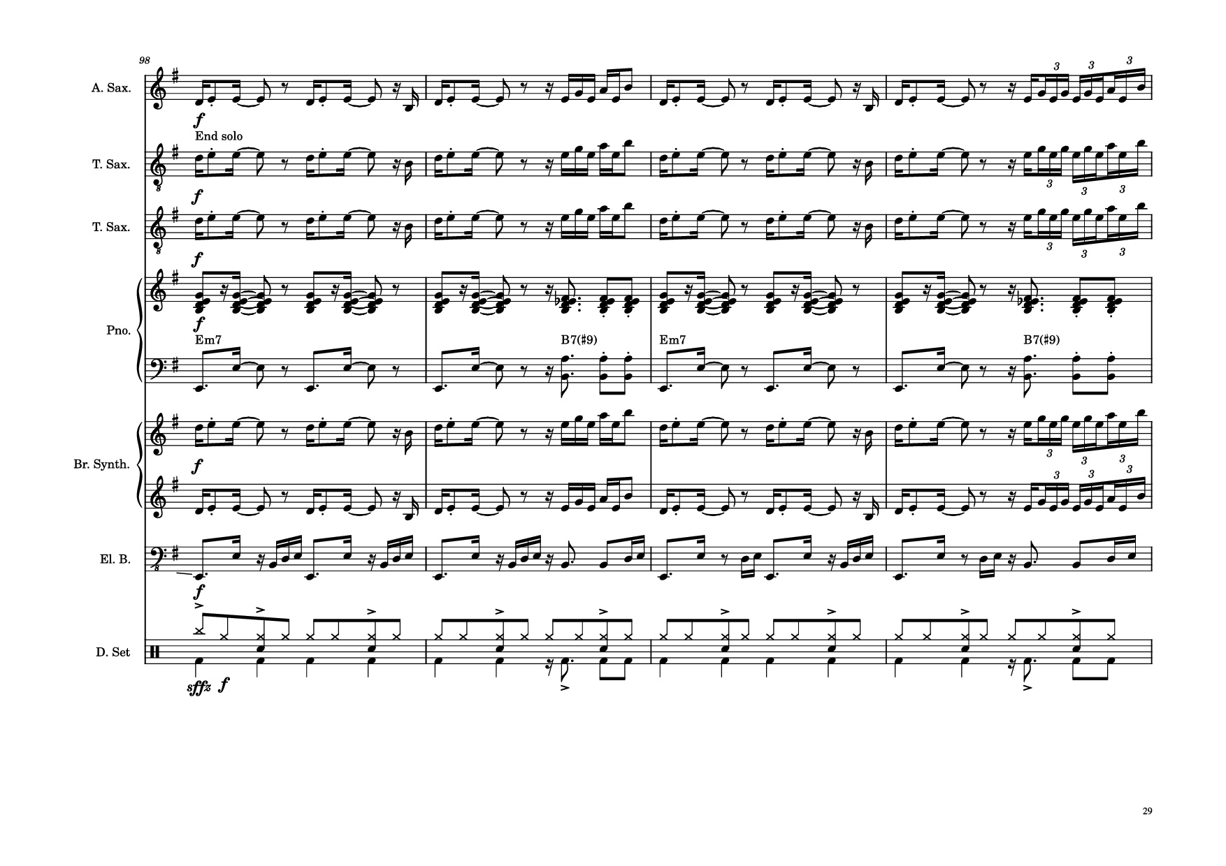Page 29 of Sheet music PDF Piano Guitar Tab 176th Street Piano - Transcribed by