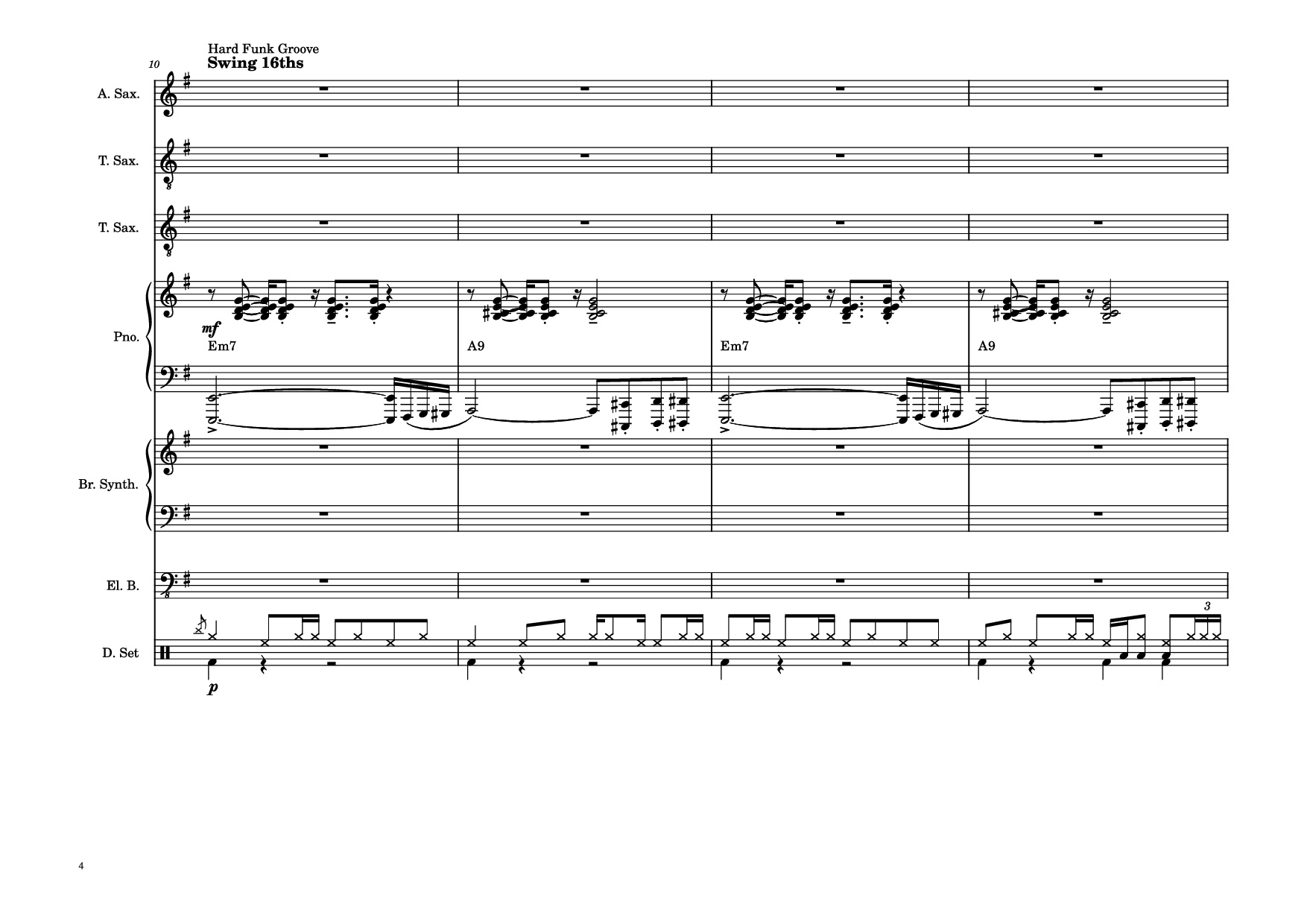 Page 4 of Sheet music PDF Piano Guitar Tab 176th Street Piano - Transcribed by