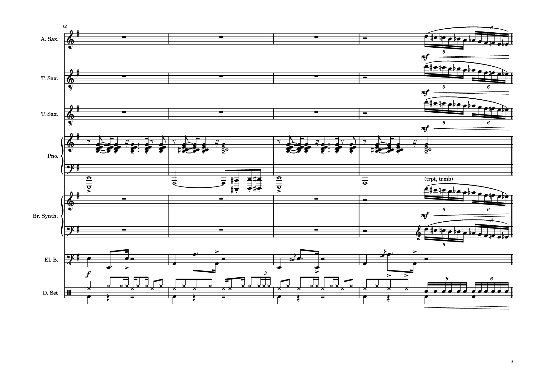 Page 5 of Sheet music PDF Piano Guitar Tab 176th Street Piano - Transcribed by