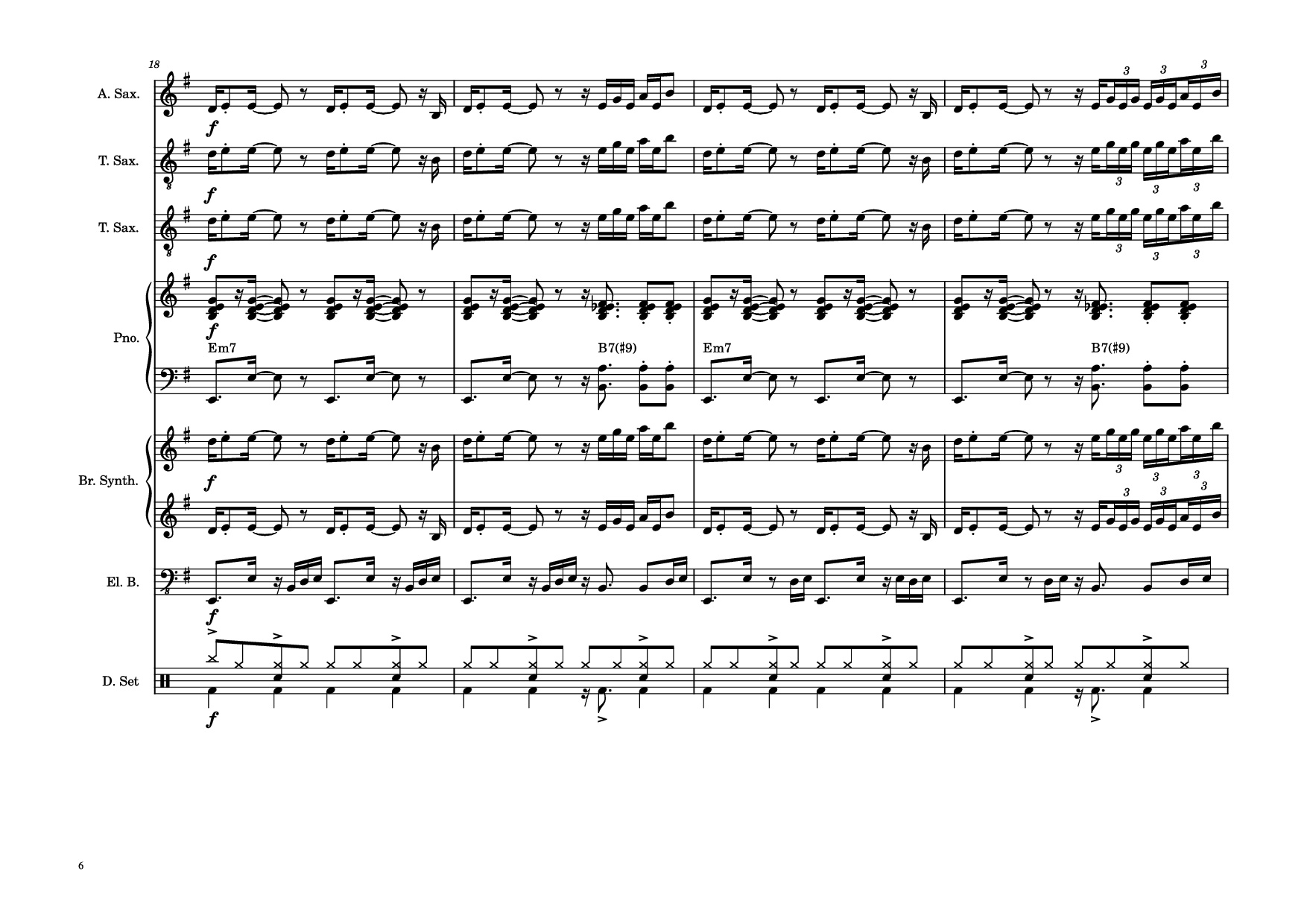 Page 6 of Sheet music PDF Piano Guitar Tab 176th Street Piano - Transcribed by