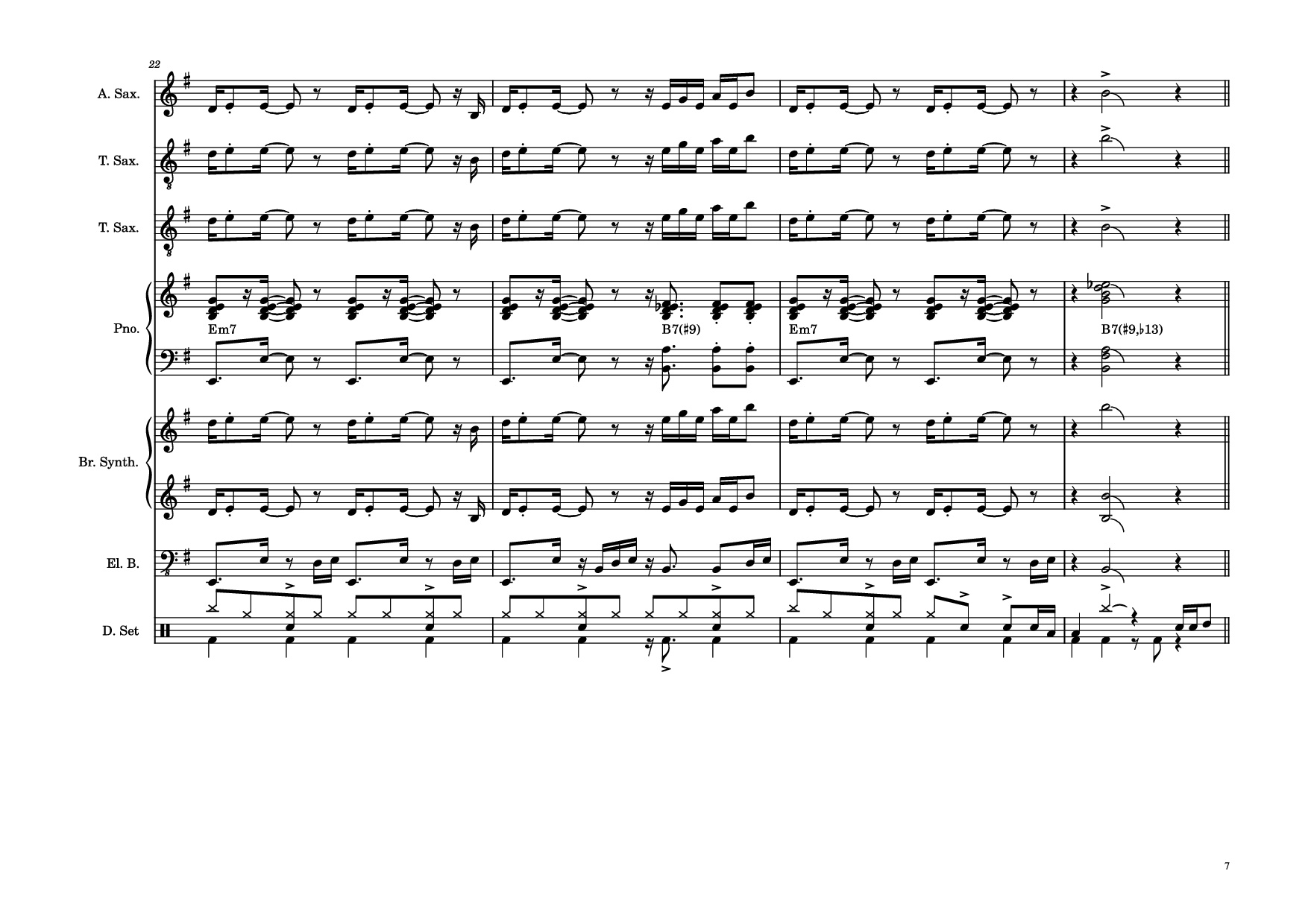 Page 7 of Sheet music PDF Piano Guitar Tab 176th Street Piano - Transcribed by