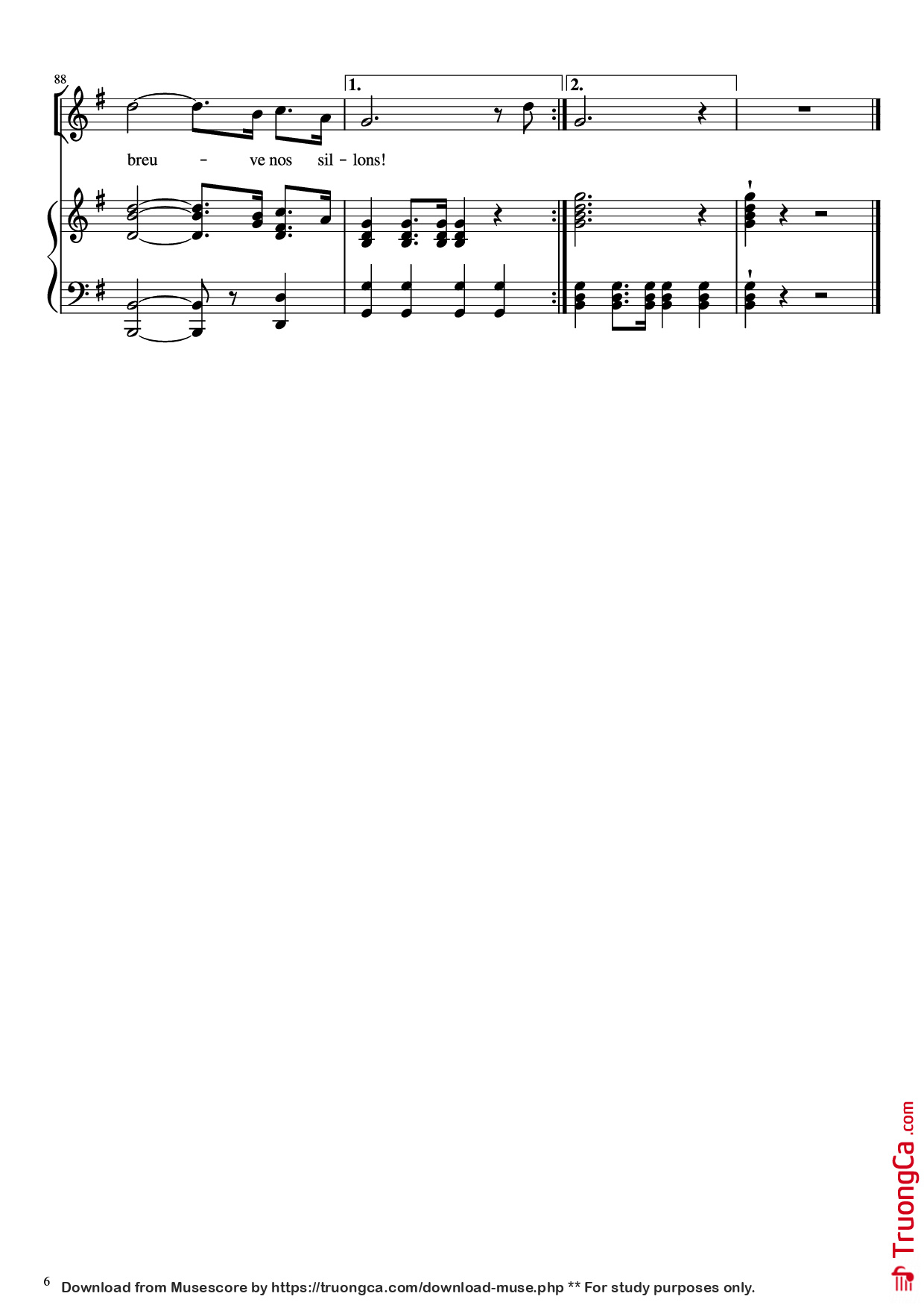 Page 6 of Sheet music PDF Piano La Marseillaise Piano - Claude Joseph Rouget de Lisle