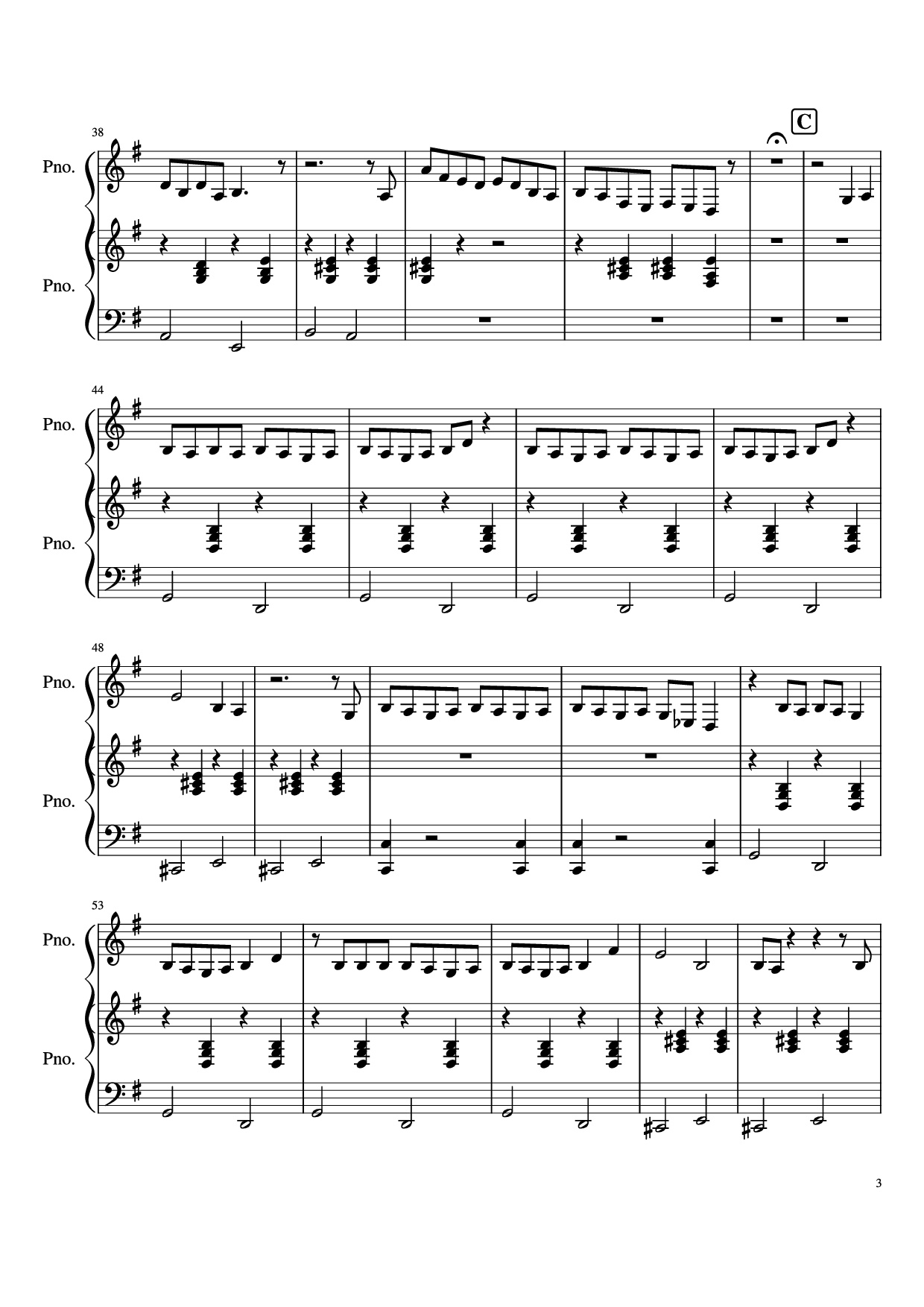 Page 3 of Sheet music PDF Piano Never Ever Getting Rid of Me Piano - Undefined