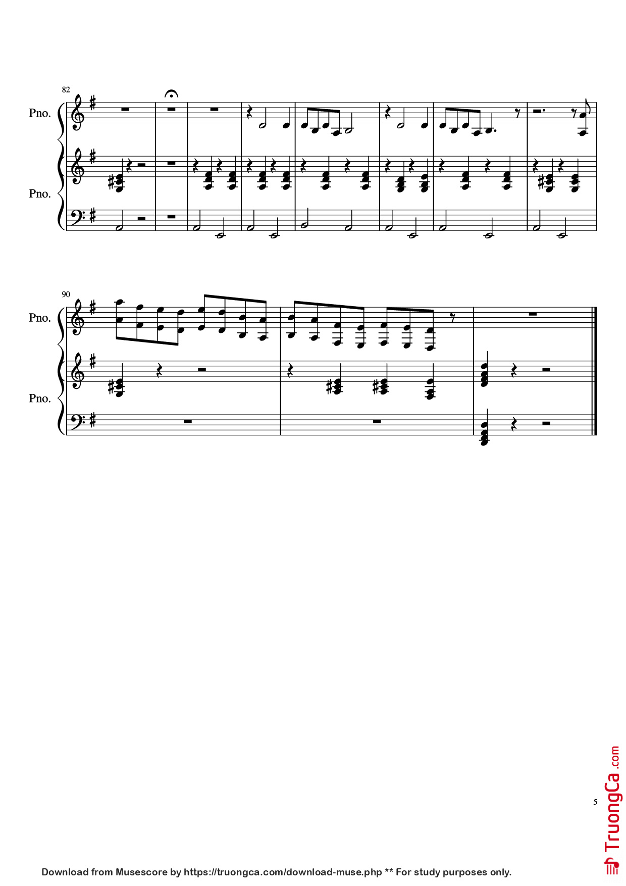 Page 5 of Sheet music PDF Piano Never Ever Getting Rid of Me Piano - Undefined