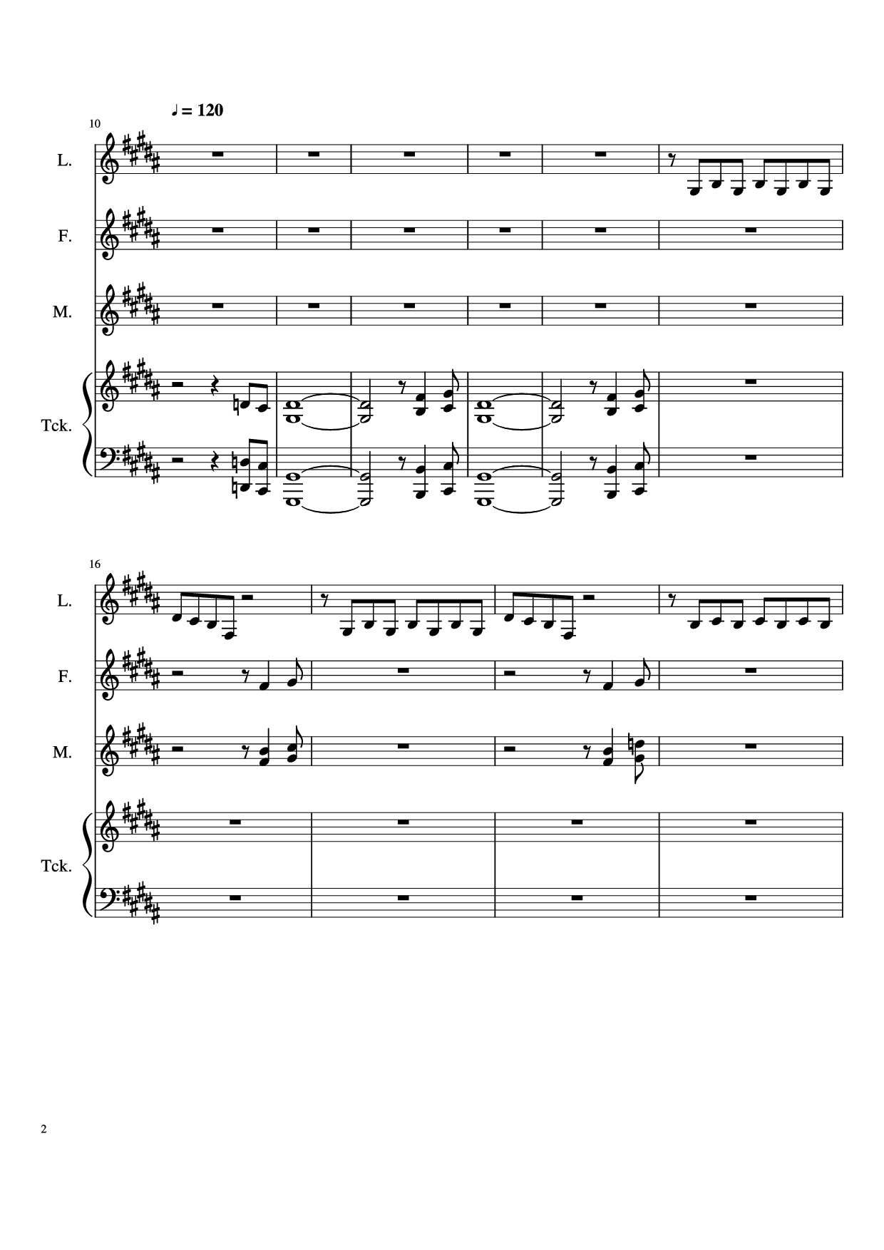 Page 2 of Sheet music PDF Piano The Ballad Of Sara Berry Piano - Music and Lyrics by