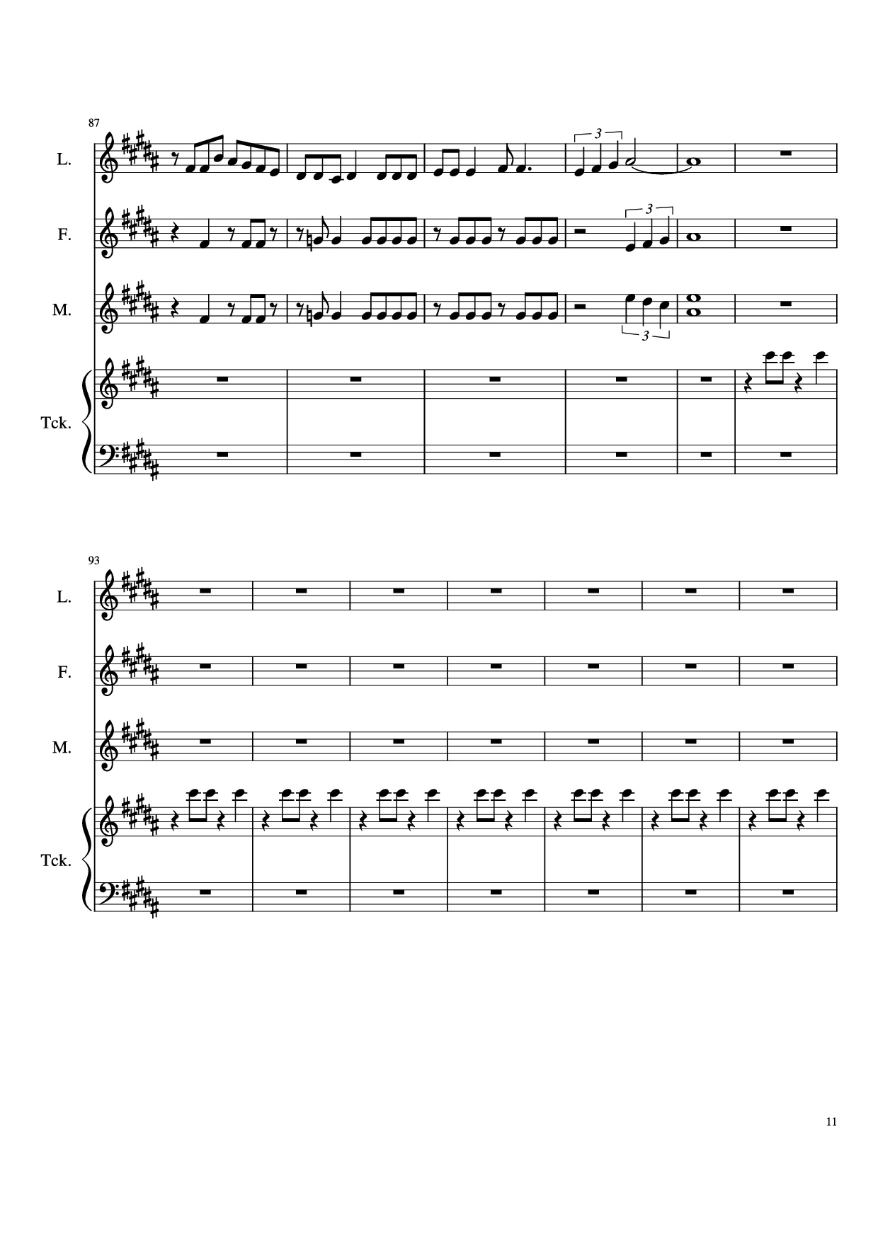 Page 11 of Sheet music PDF Piano The Ballad Of Sara Berry Piano - Music and Lyrics by
