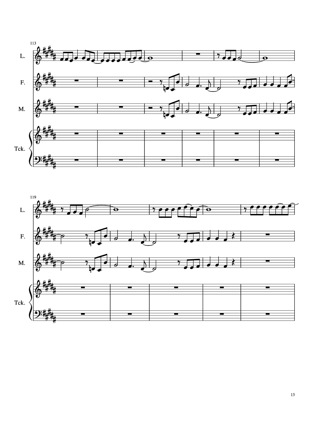 Page 13 of Sheet music PDF Piano The Ballad Of Sara Berry Piano - Music and Lyrics by