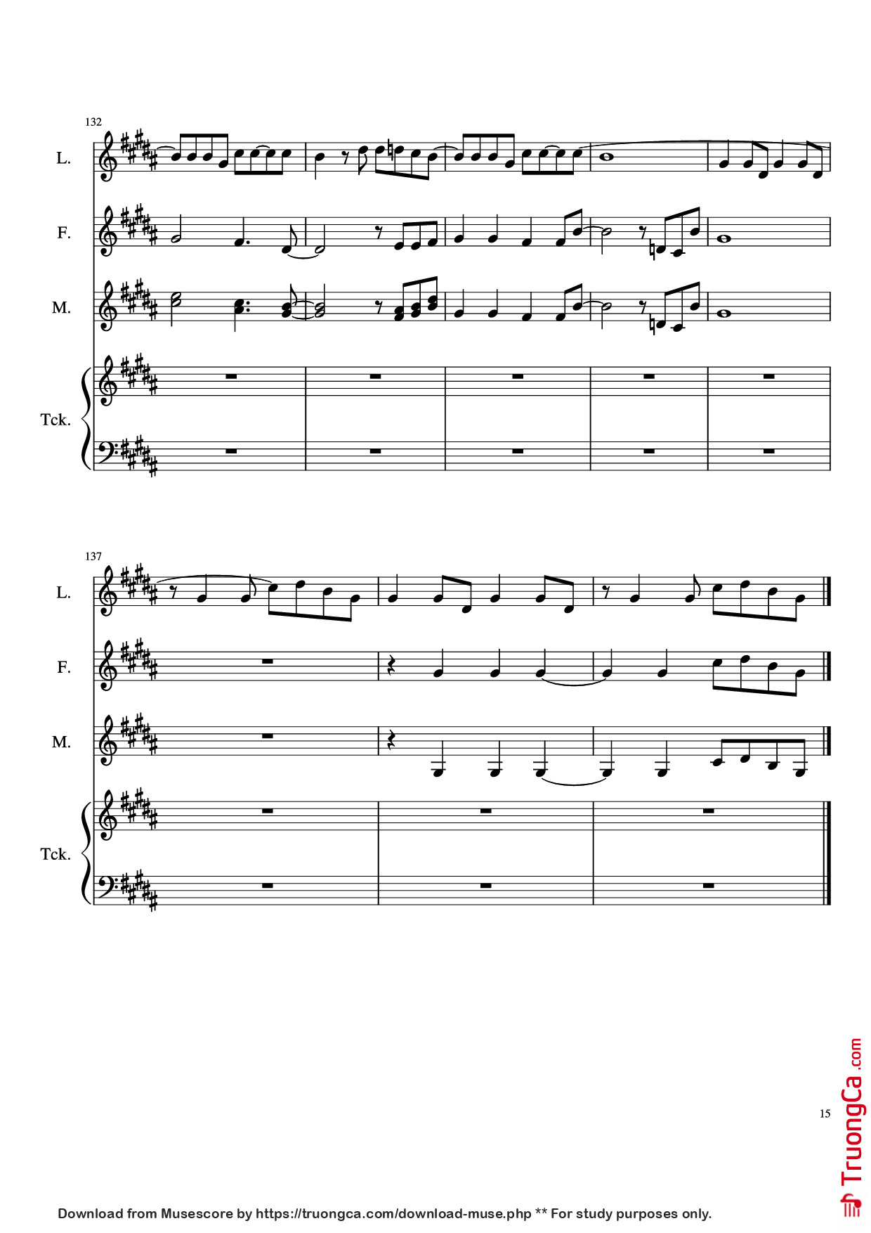 Page 15 of Sheet music PDF Piano The Ballad Of Sara Berry Piano - Music and Lyrics by