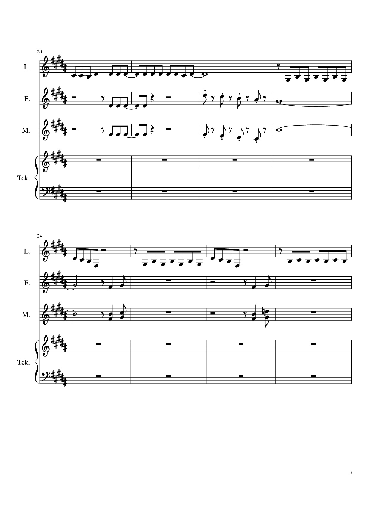 Page 3 of Sheet music PDF Piano The Ballad Of Sara Berry Piano - Music and Lyrics by
