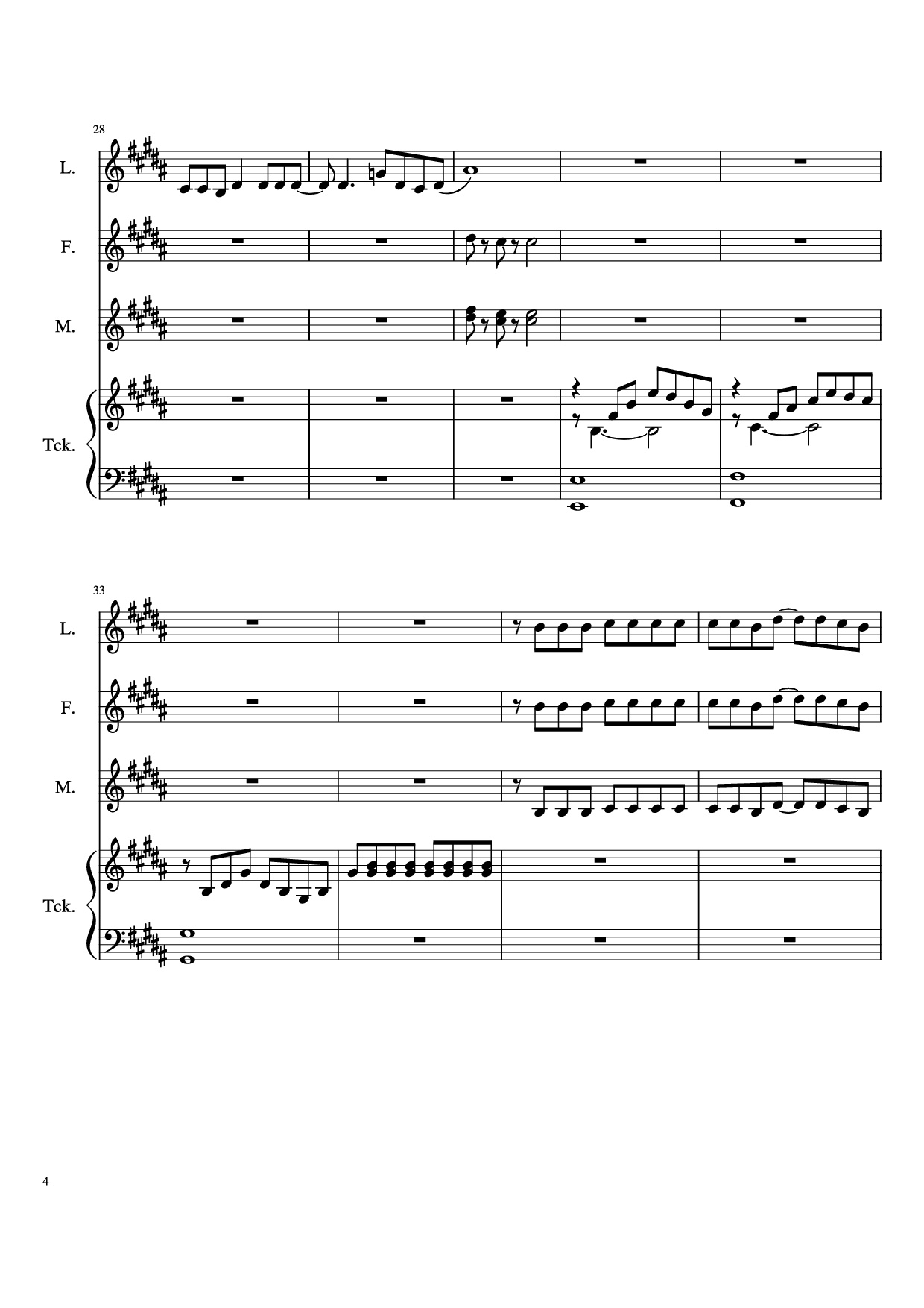 Page 4 of Sheet music PDF Piano The Ballad Of Sara Berry Piano - Music and Lyrics by