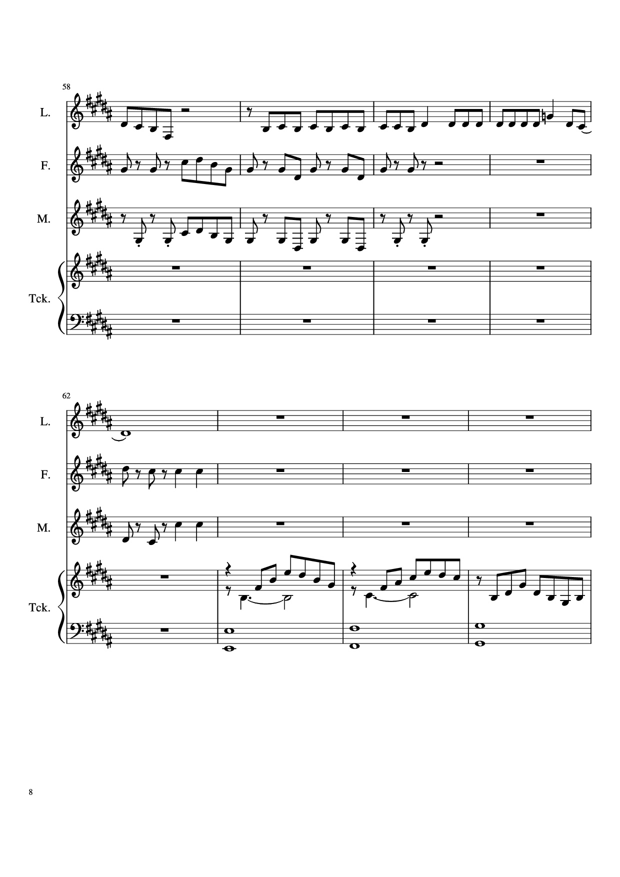 Page 8 of Sheet music PDF Piano The Ballad Of Sara Berry Piano - Music and Lyrics by