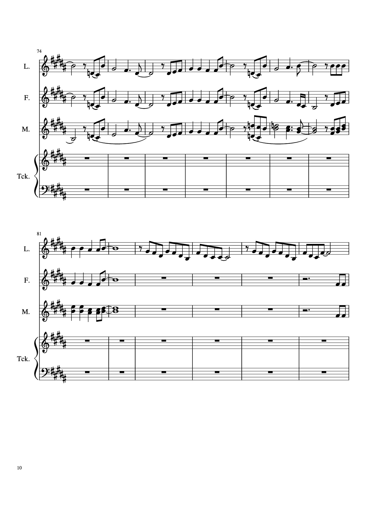Page 10 of Sheet music PDF Piano The Ballad Of Sara Berry Piano - Music and Lyrics by