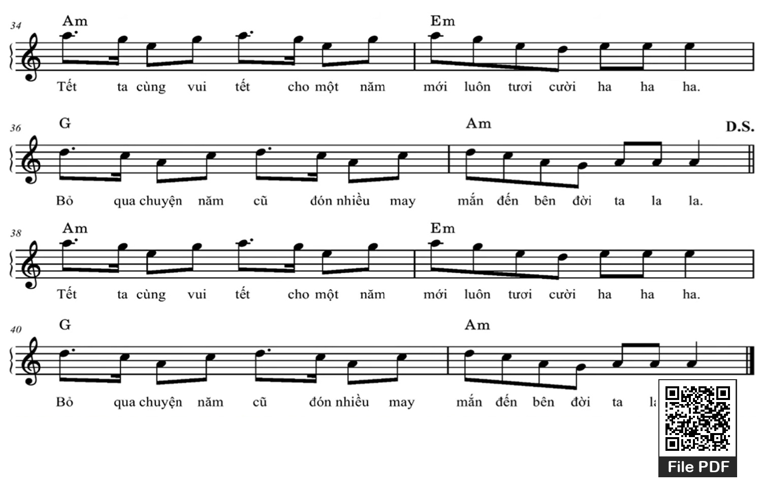 Page 3 of Sheet music PDF Chuyện Cũ Bỏ Qua - Bích Phương