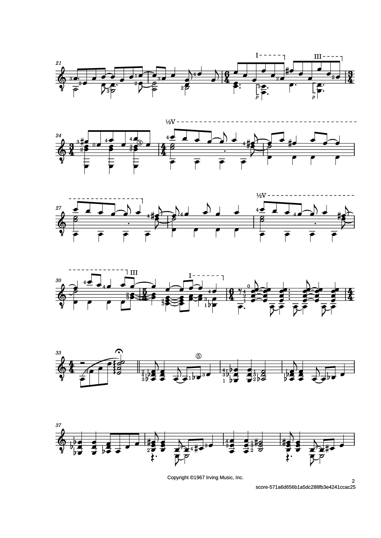 Page 2 of Sheet music PDF Guitar Tab Classical Gas Guitar TAB - Music by