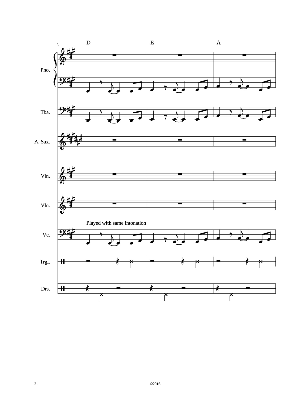 Page 2 of Sheet music PDF Stand by me Piano - Adamkyi