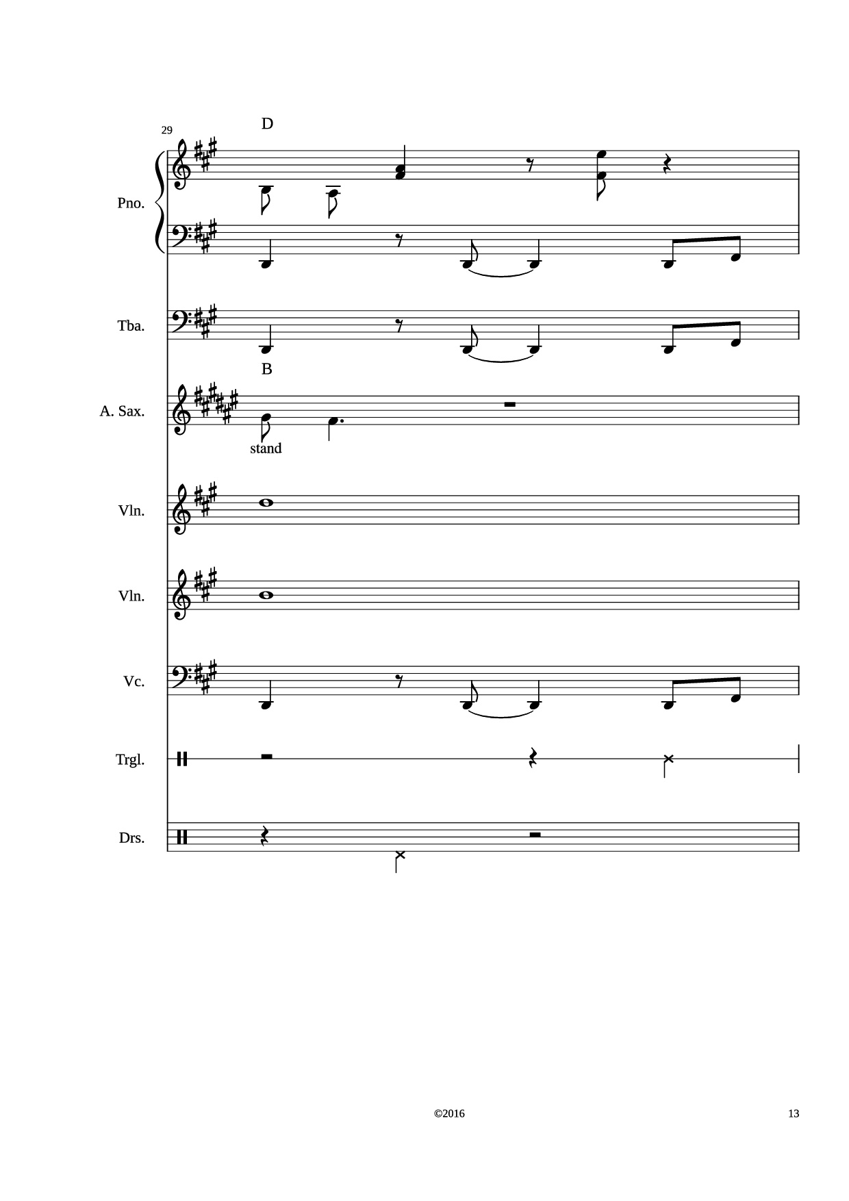Page 13 of Sheet music PDF Stand by me Piano - Adamkyi