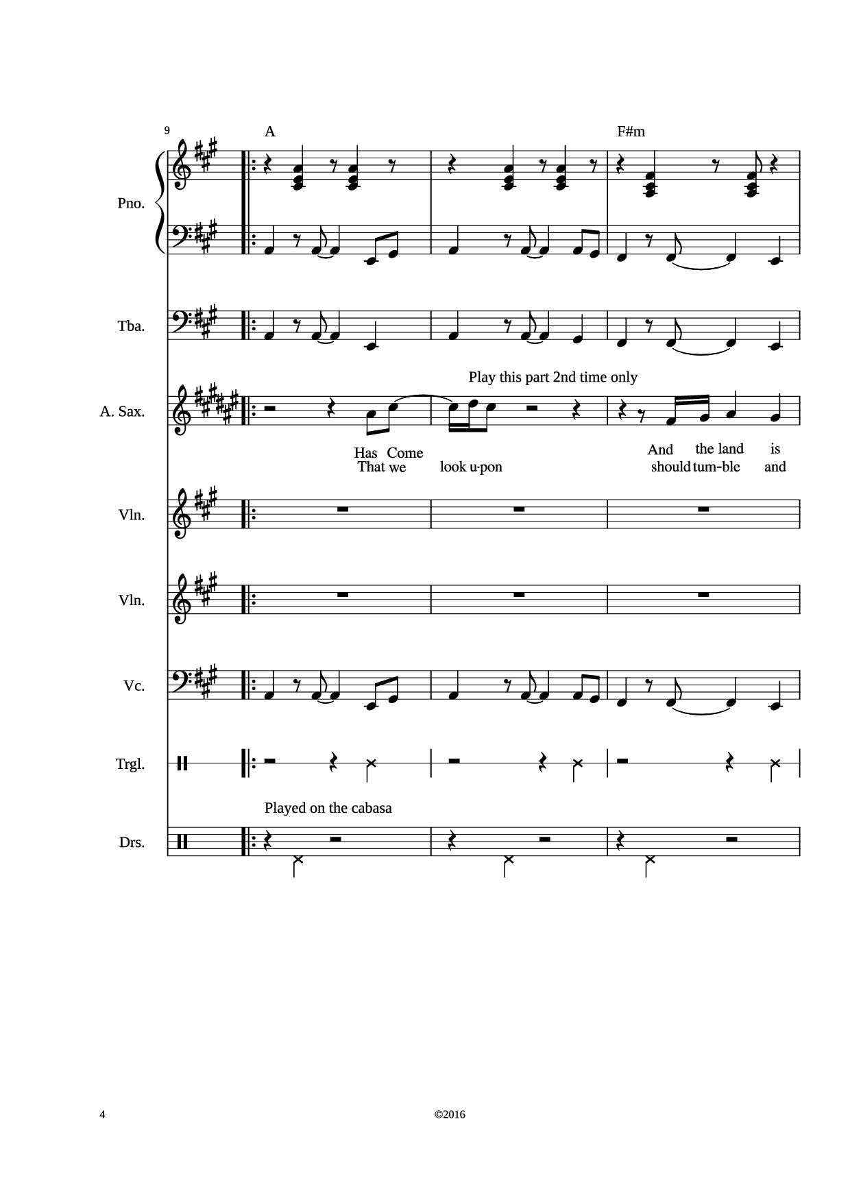 Page 4 of Sheet music PDF Stand by me Piano - Adamkyi