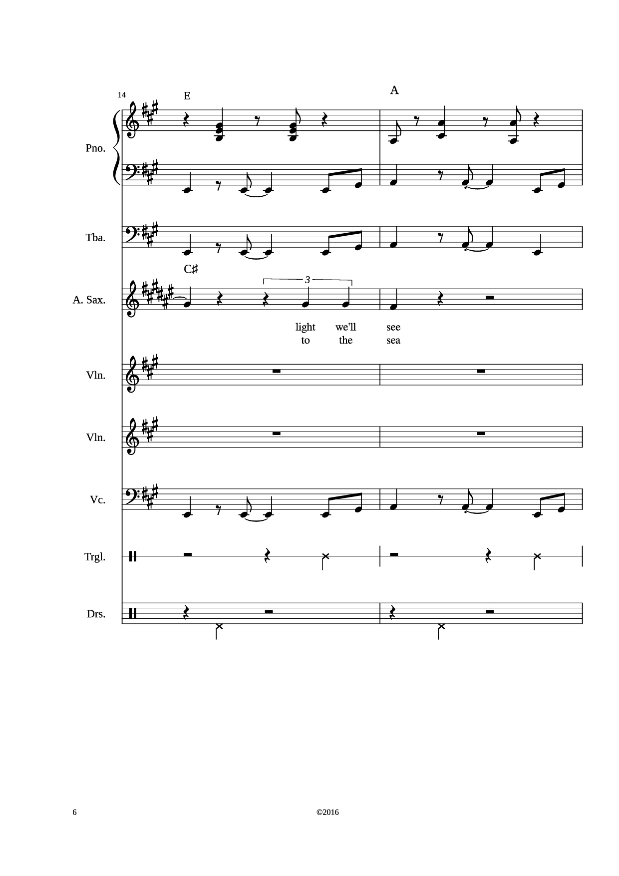 Page 6 of Sheet music PDF Stand by me Piano - Adamkyi