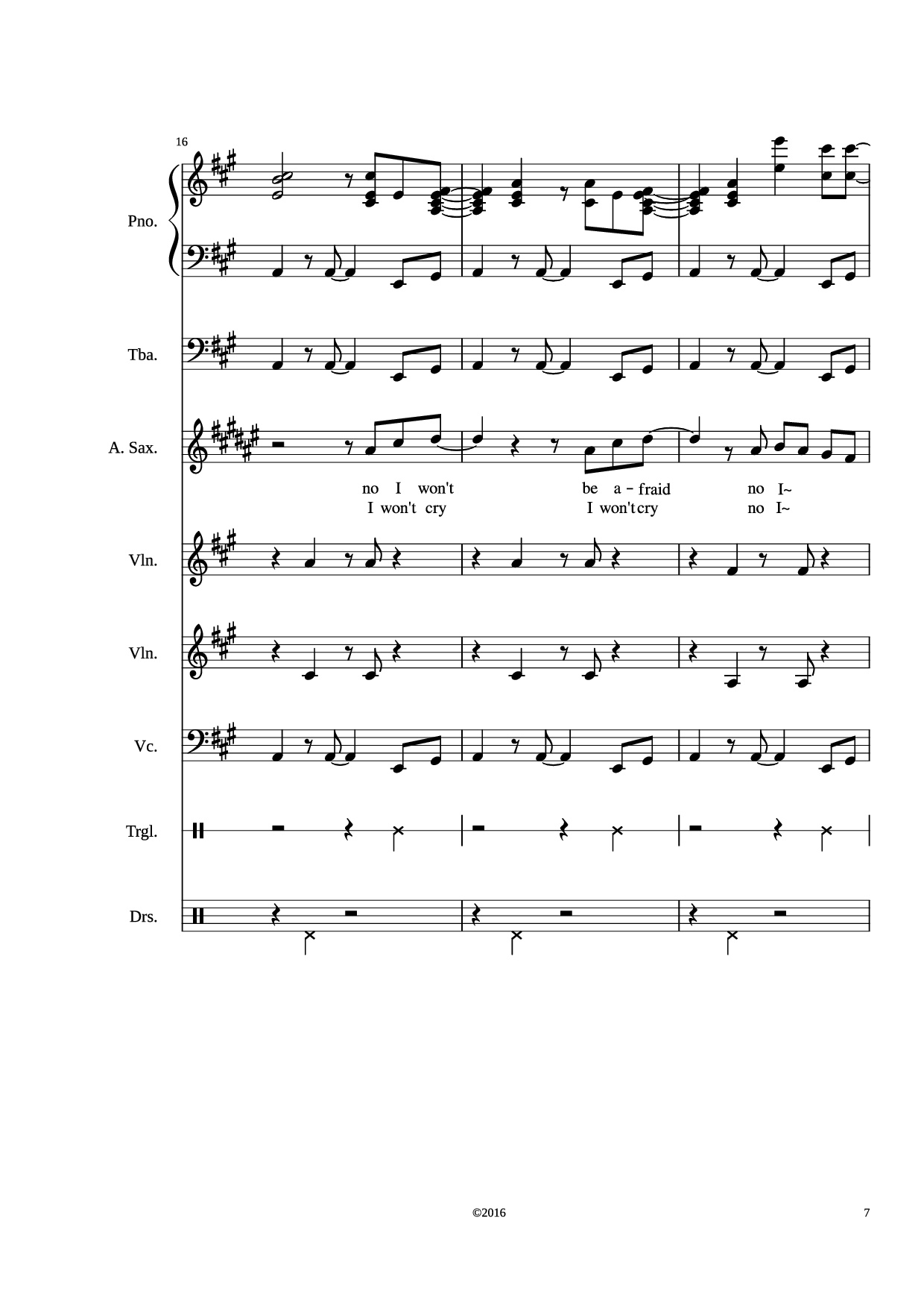 Page 7 of Sheet music PDF Stand by me Piano - Adamkyi
