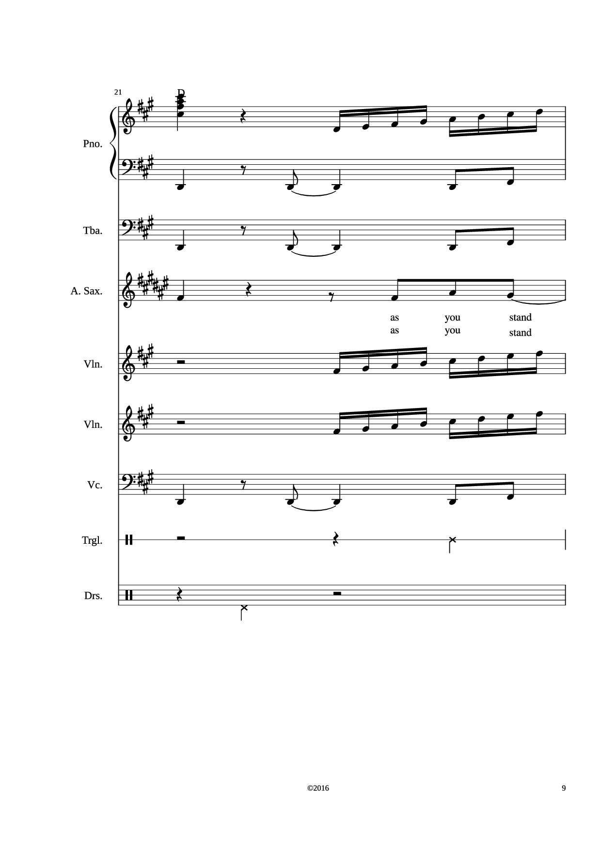 Page 9 of Sheet music PDF Stand by me Piano - Adamkyi