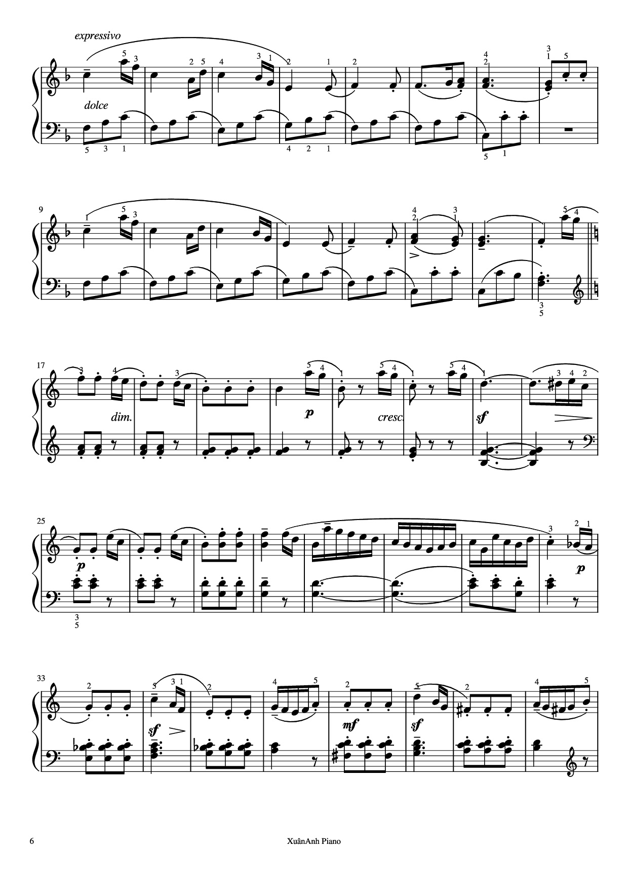 Page 6 of Sheet music PDF Piano Sonatine Op 55 No 1 Piano - Kuhlau