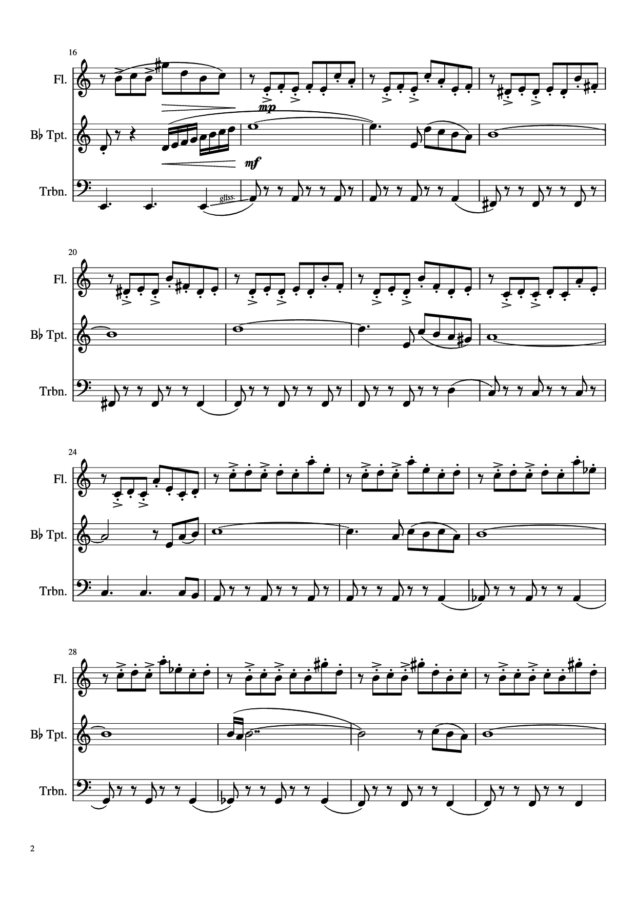 Page 2 of Sheet music PDF Libertango - Flute Trumpet - Astor Piazzolla