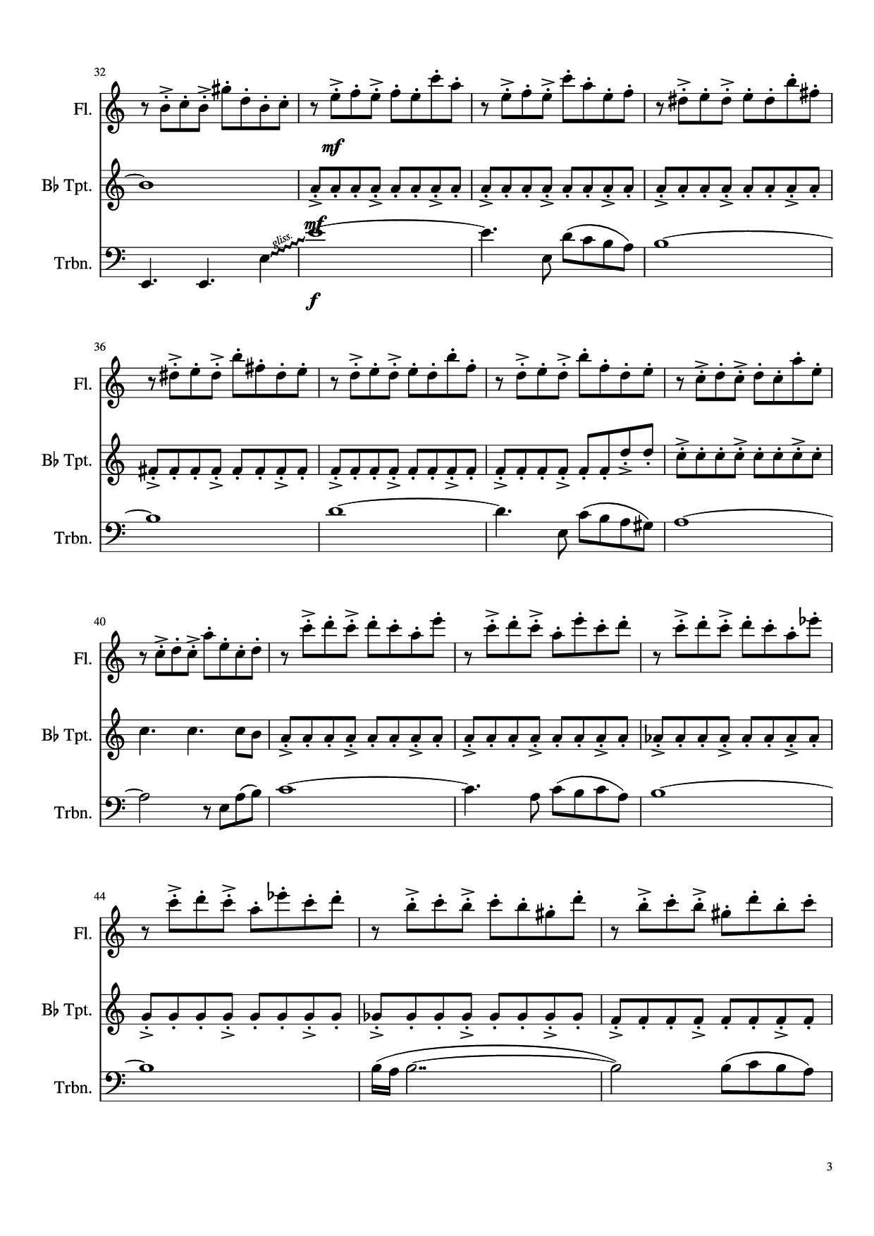 Page 3 of Sheet music PDF Libertango - Flute Trumpet - Astor Piazzolla