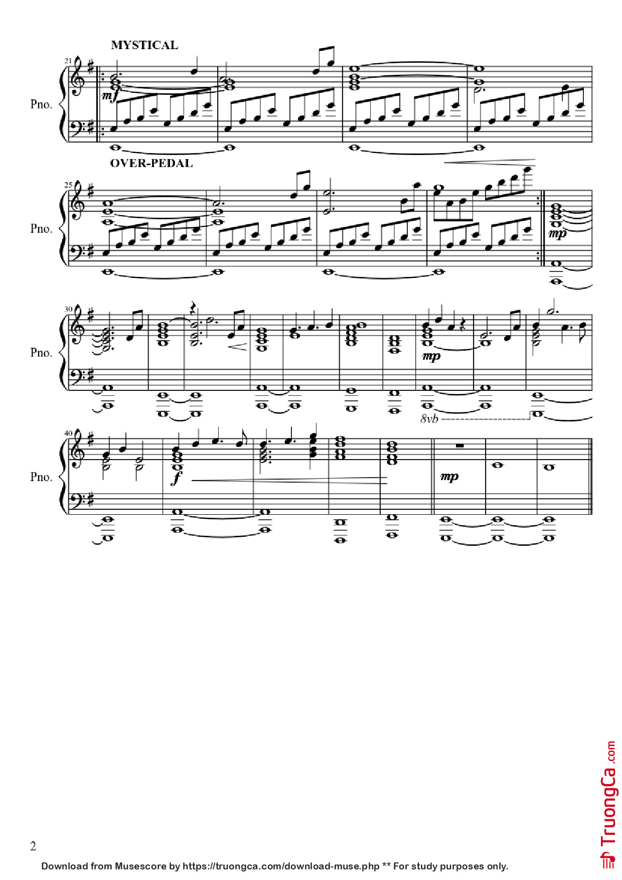Page 2 of Sheet music PDF Piano Moog City Piano - C418