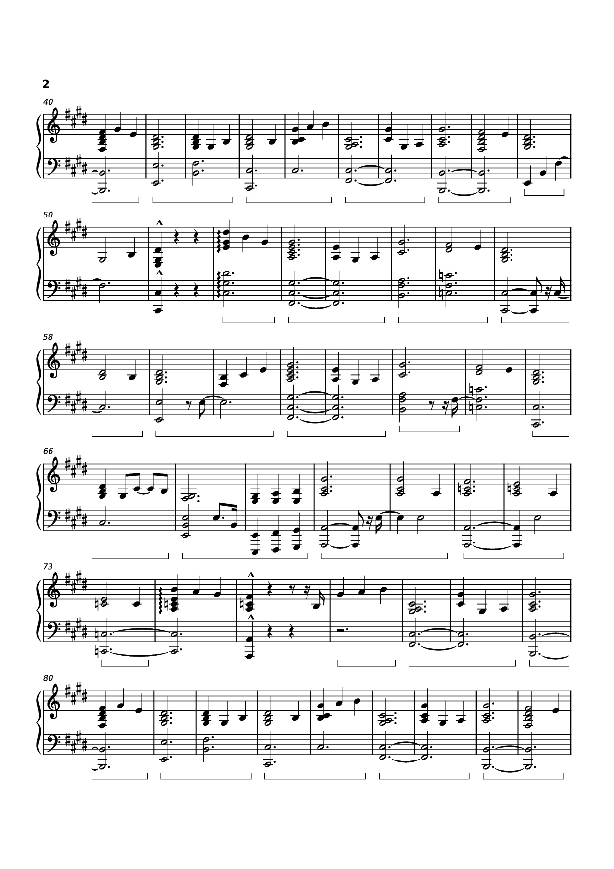 Page 2 of Sheet music PDF Piano Shouldn