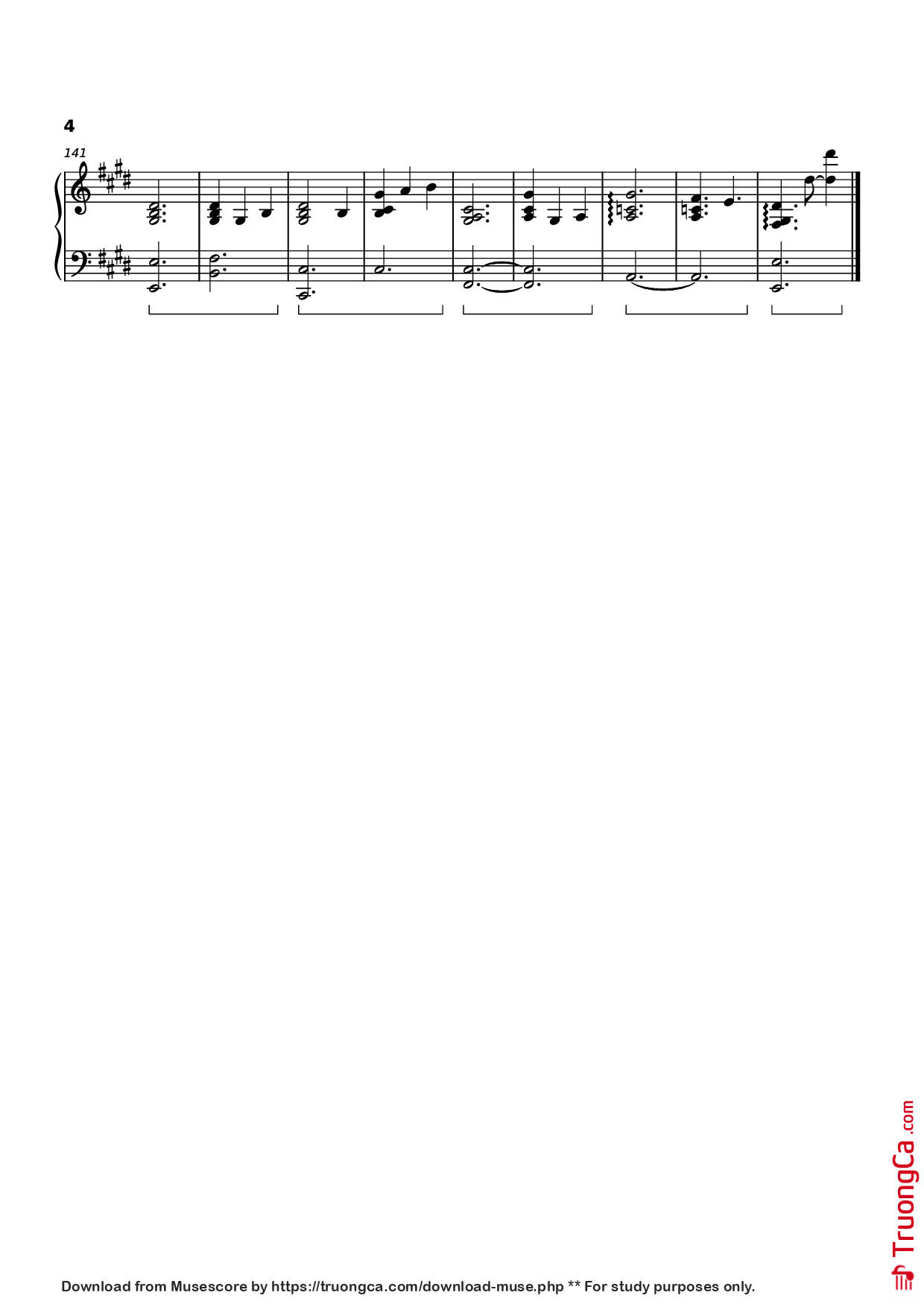 Page 4 of Sheet music PDF Piano Shouldn