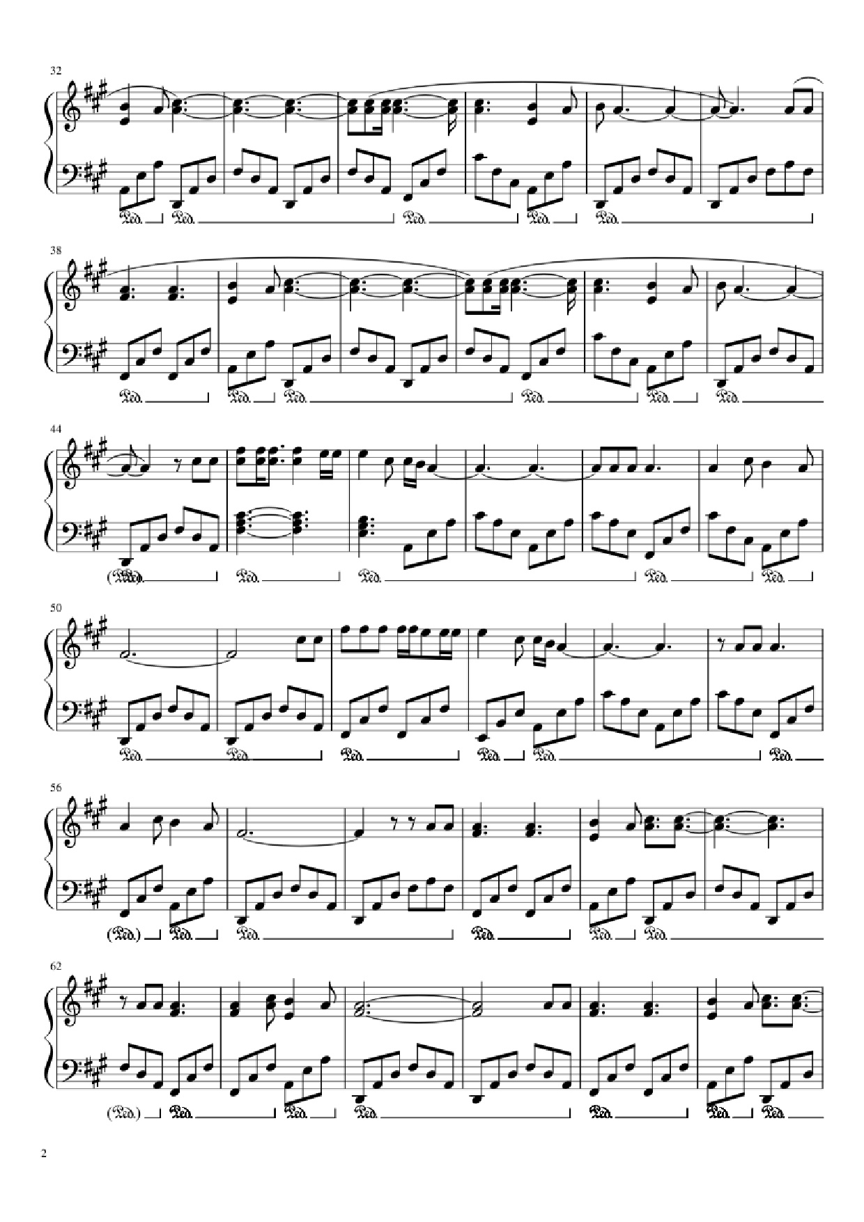 Page 2 of Sheet music PDF Piano The Night We Met Piano - Lord Huron