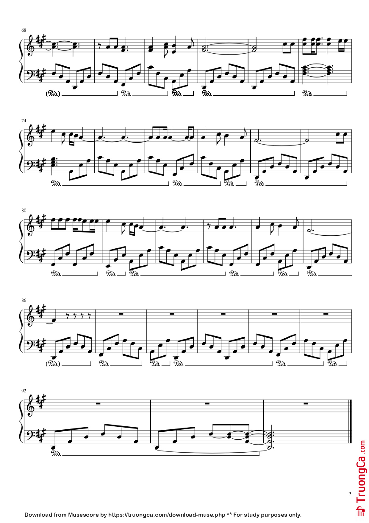 Page 3 of Sheet music PDF Piano The Night We Met Piano - Lord Huron