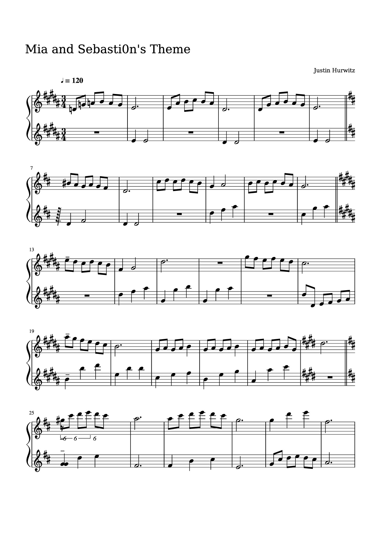 Sheet PDF of Mia and Sebasti0n's Theme Piano