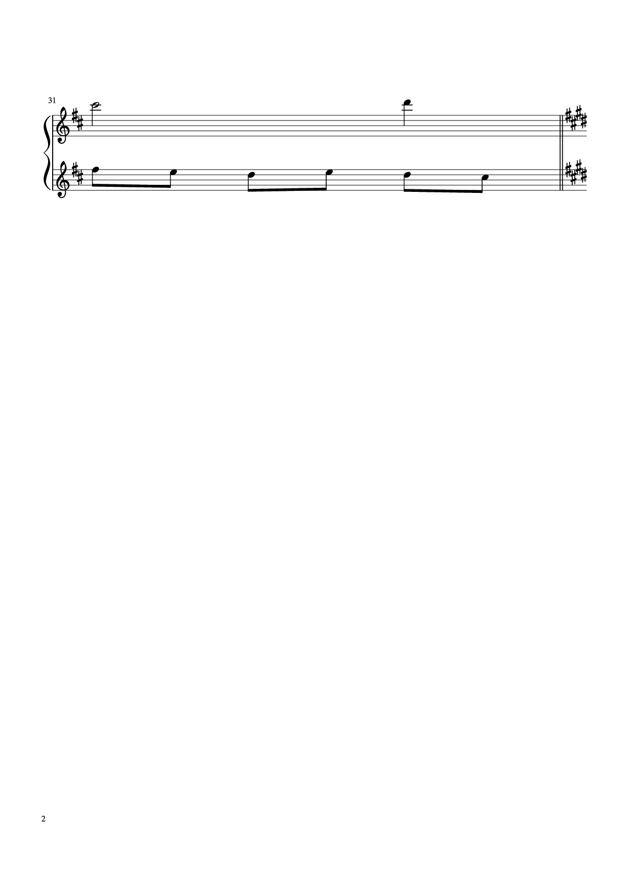 Page 2 of Sheet music PDF Piano Mia and Sebasti0n