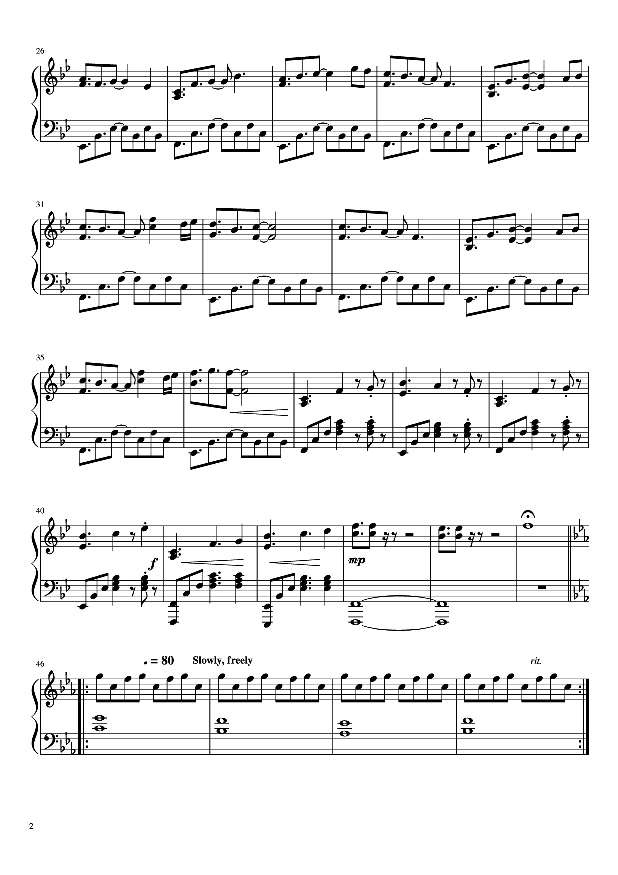 Page 2 of Sheet music PDF Piano SR388 Piano - Torbjørn Brandrud
