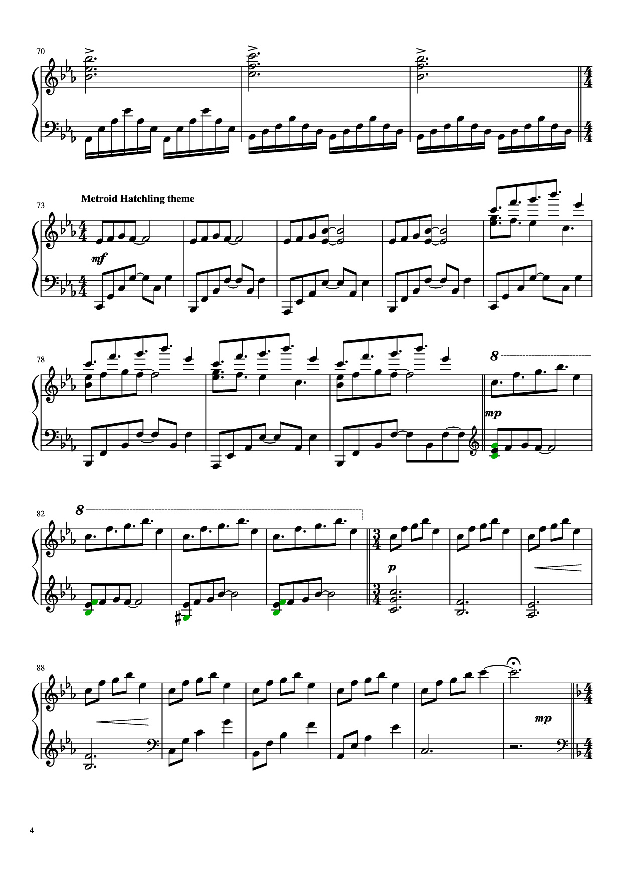 Page 4 of Sheet music PDF Piano SR388 Piano - Torbjørn Brandrud