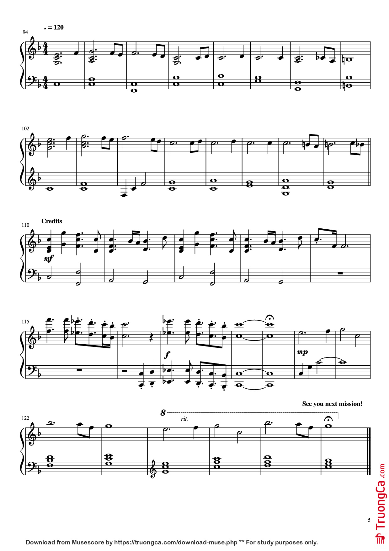Page 5 of Sheet music PDF Piano SR388 Piano - Torbjørn Brandrud