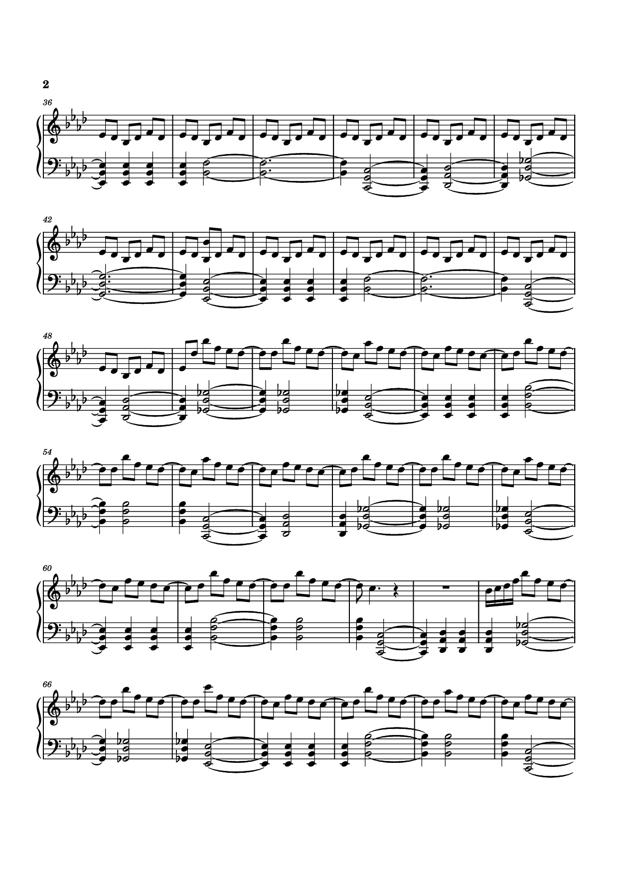 Page 2 of Sheet music PDF Piano Ethereal Piano - TXMY