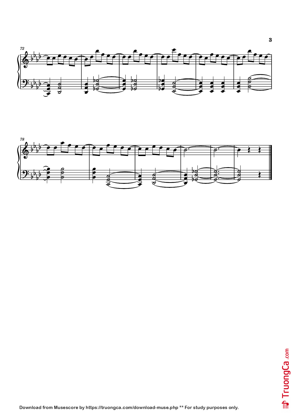 Page 3 of Sheet music PDF Piano Ethereal Piano - TXMY