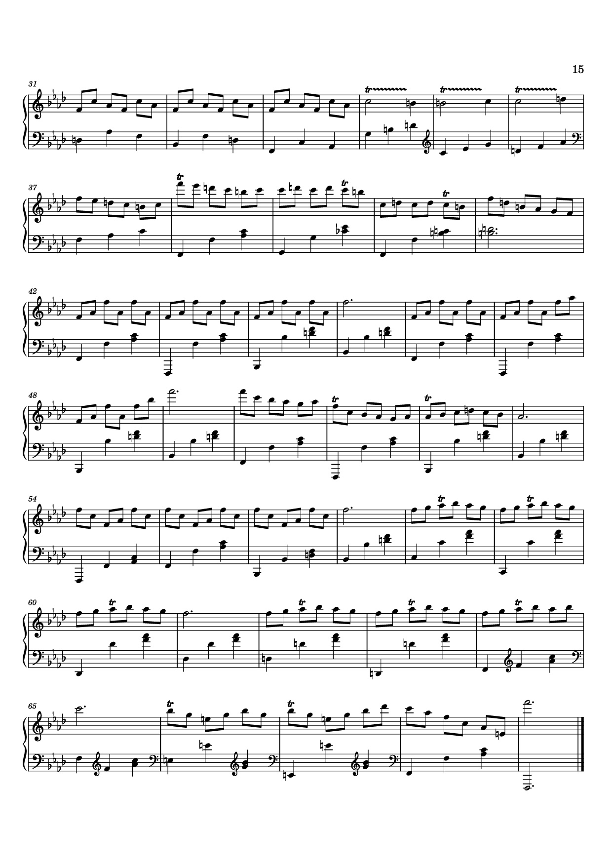 Page 15 of Sheet music PDF 12 Valses mélancoliques III - Dance of the Cranes - No. 1 in C Minor - Stephan Beneking
