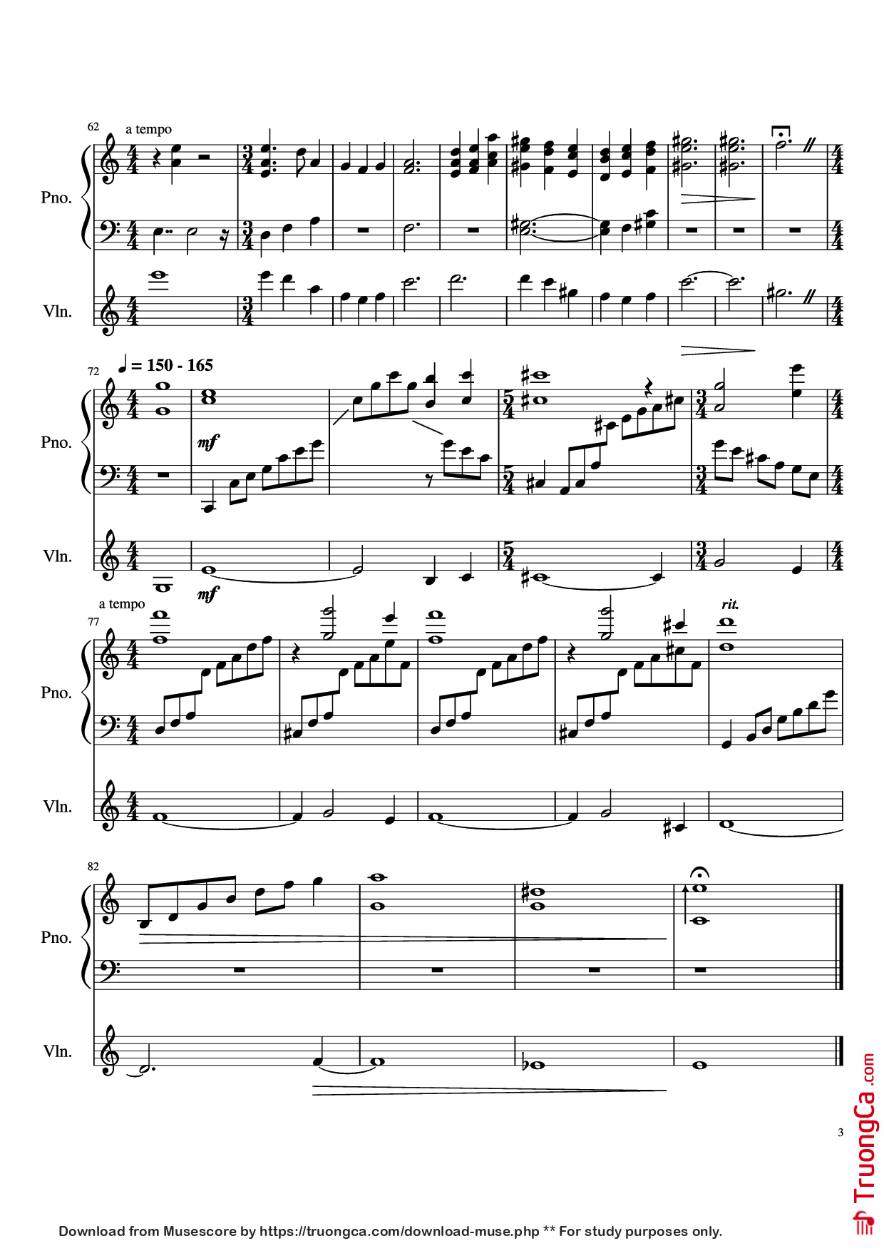 Page 3 of Sheet music PDF Piano DUET Piano - Pedro Silva