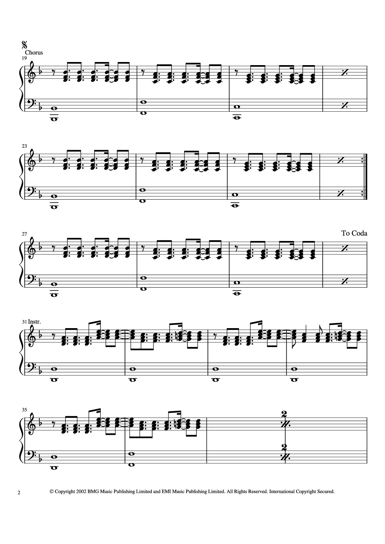 Page 2 of Sheet music PDF Piano Feel Piano - Robert Williams & Guy Chambers