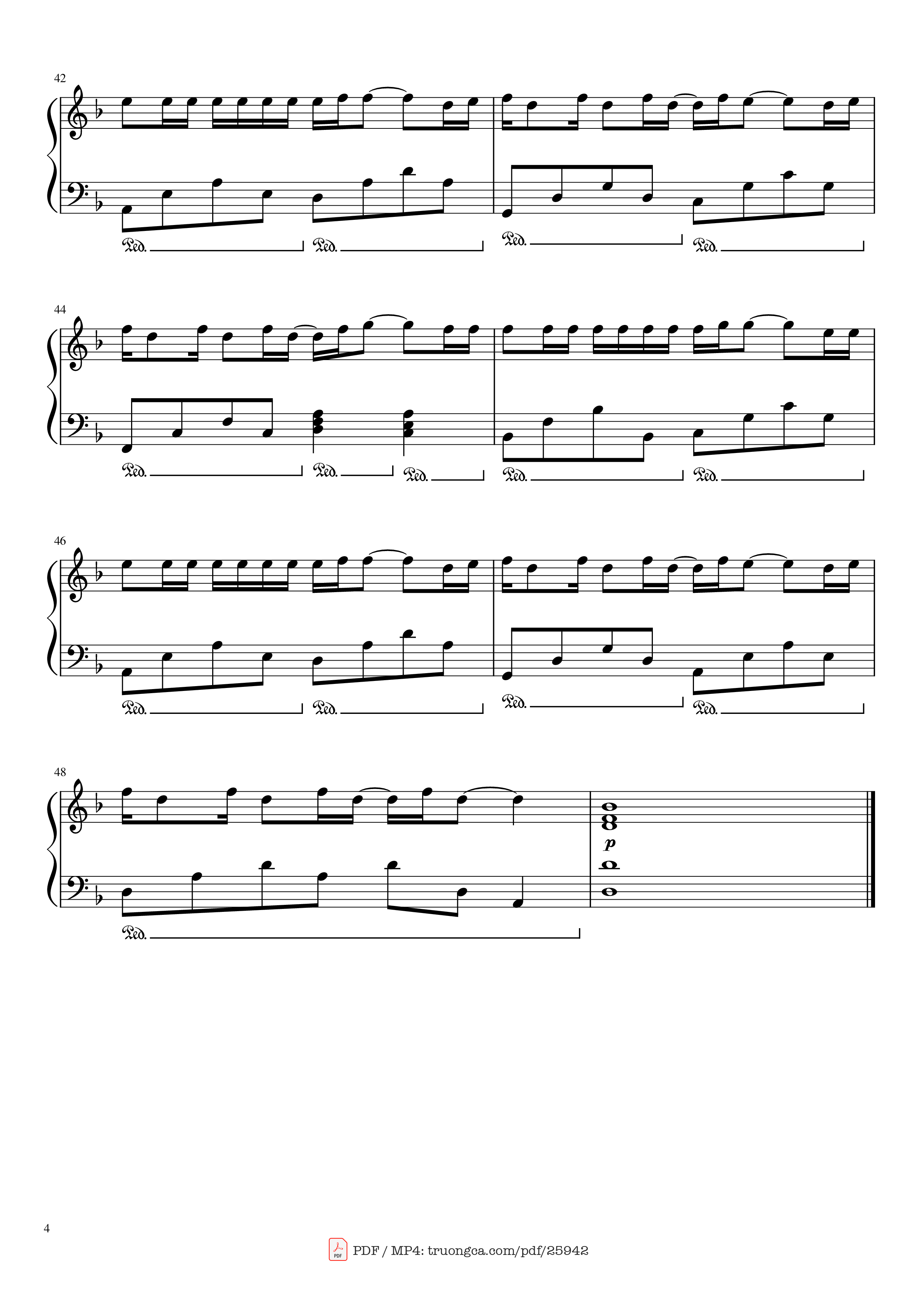 Page 4 of Sheet music PDF Piano Cause I Love You Piano - Noo Phước Thịnh