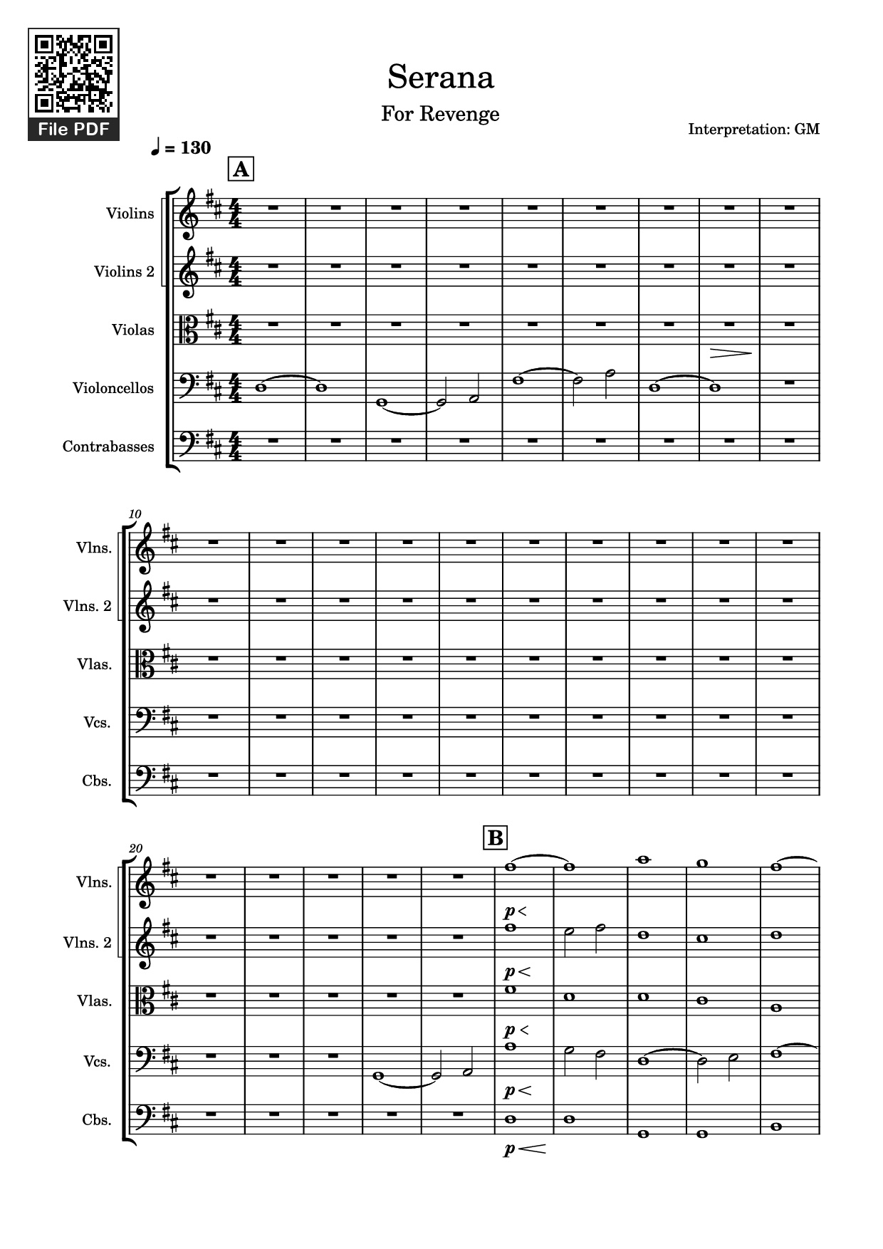 Page 1 of Sheet music PDF Serana - Interpretation: GM