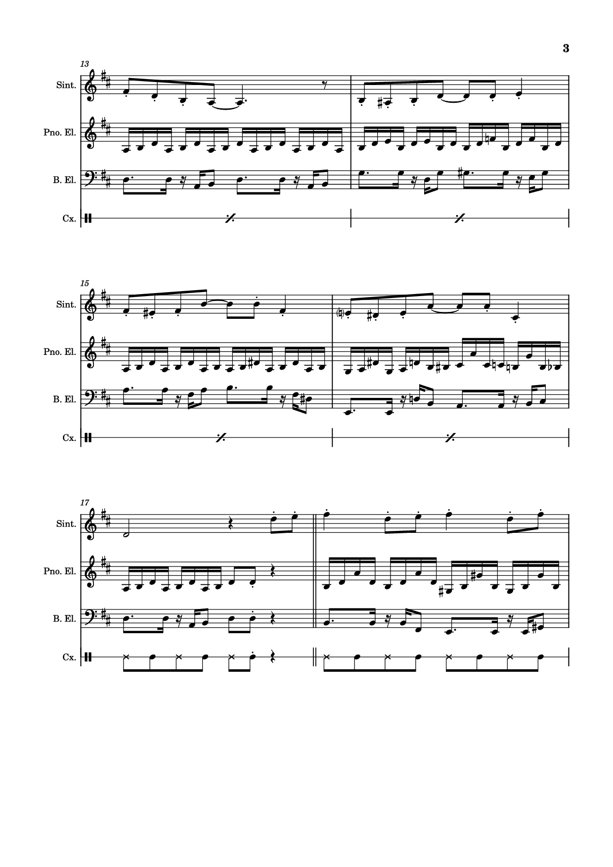 Page 3 of Sheet music PDF Piano Guitar Tab Athletic theme Piano - Kazumi Totaka